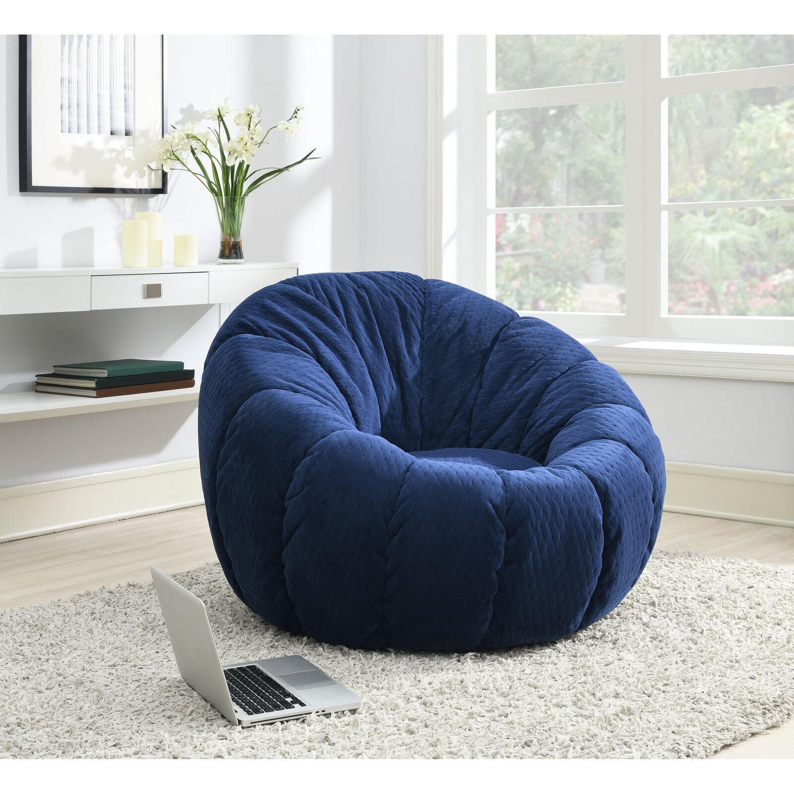 Tufted Papasan Round Lounge Chair