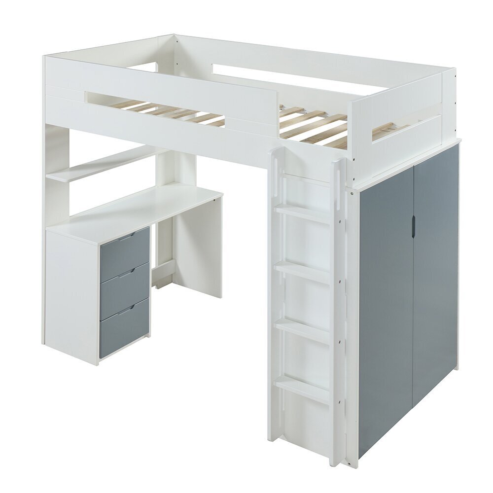 Twin Loft Bed With Desk and Closet