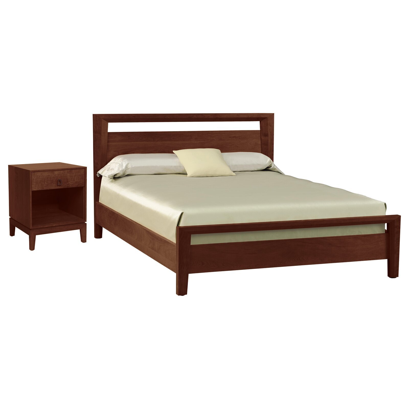 Two piece cherry wood bedroom set