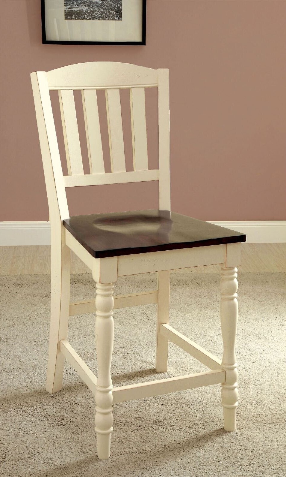 Two toned Shabby Chic Stools