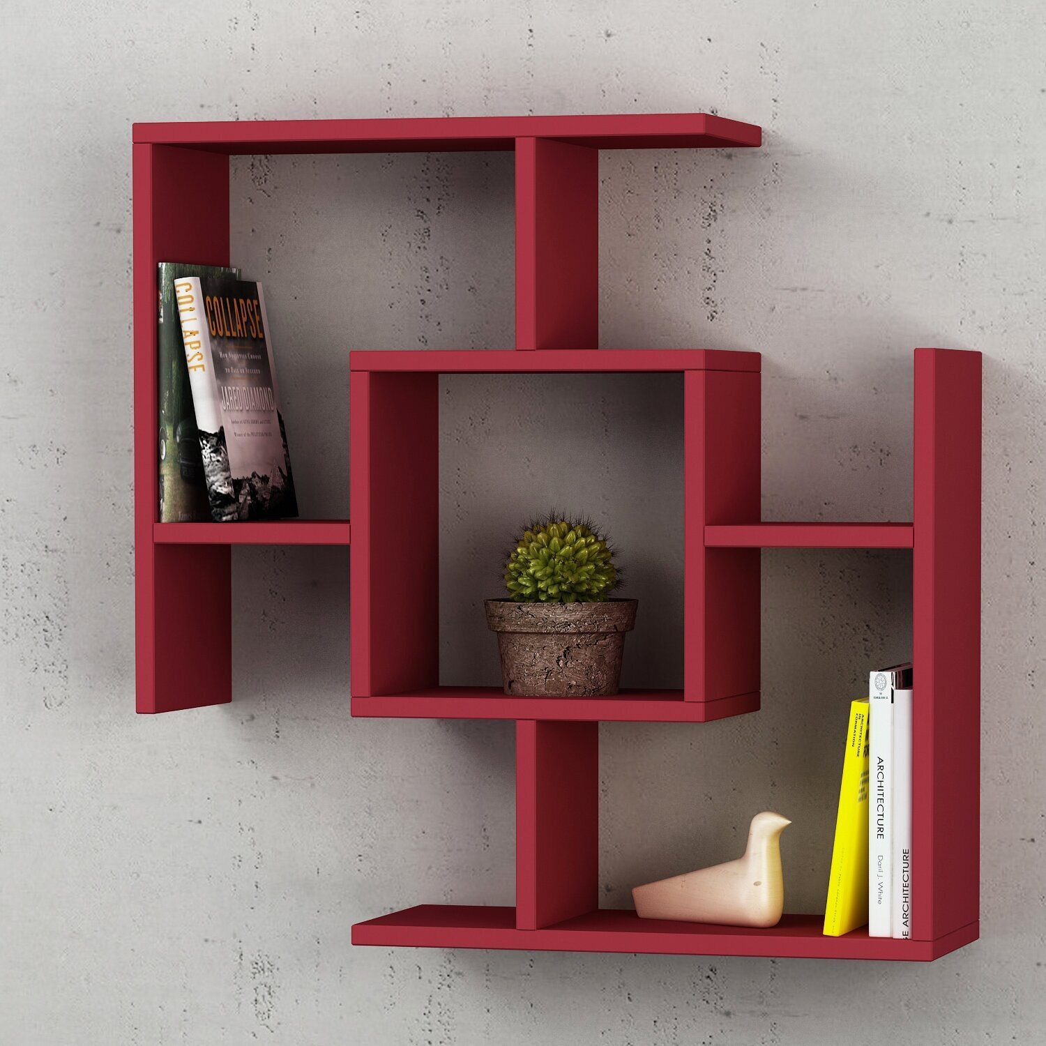 Unfinished Wooden Display Shelf