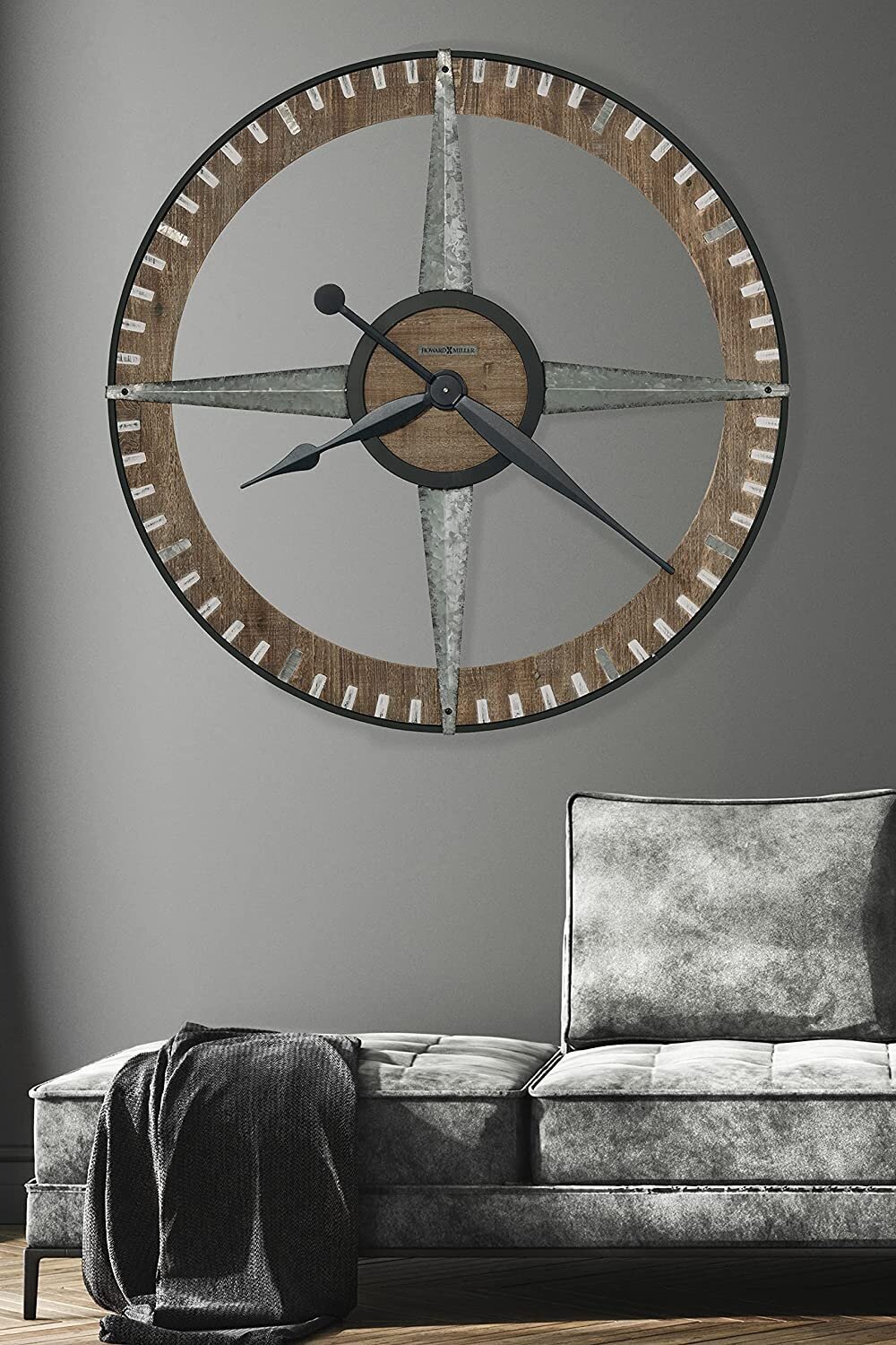 Unique Compass Style Large Wall Clock 