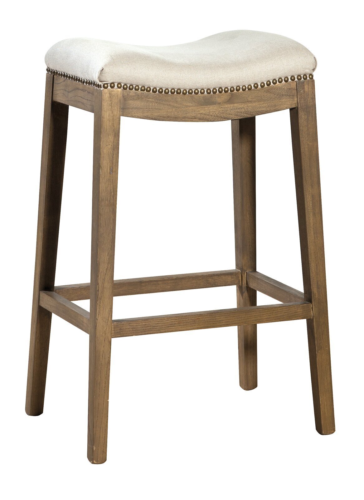 Upholstered Oak Bar Stool 