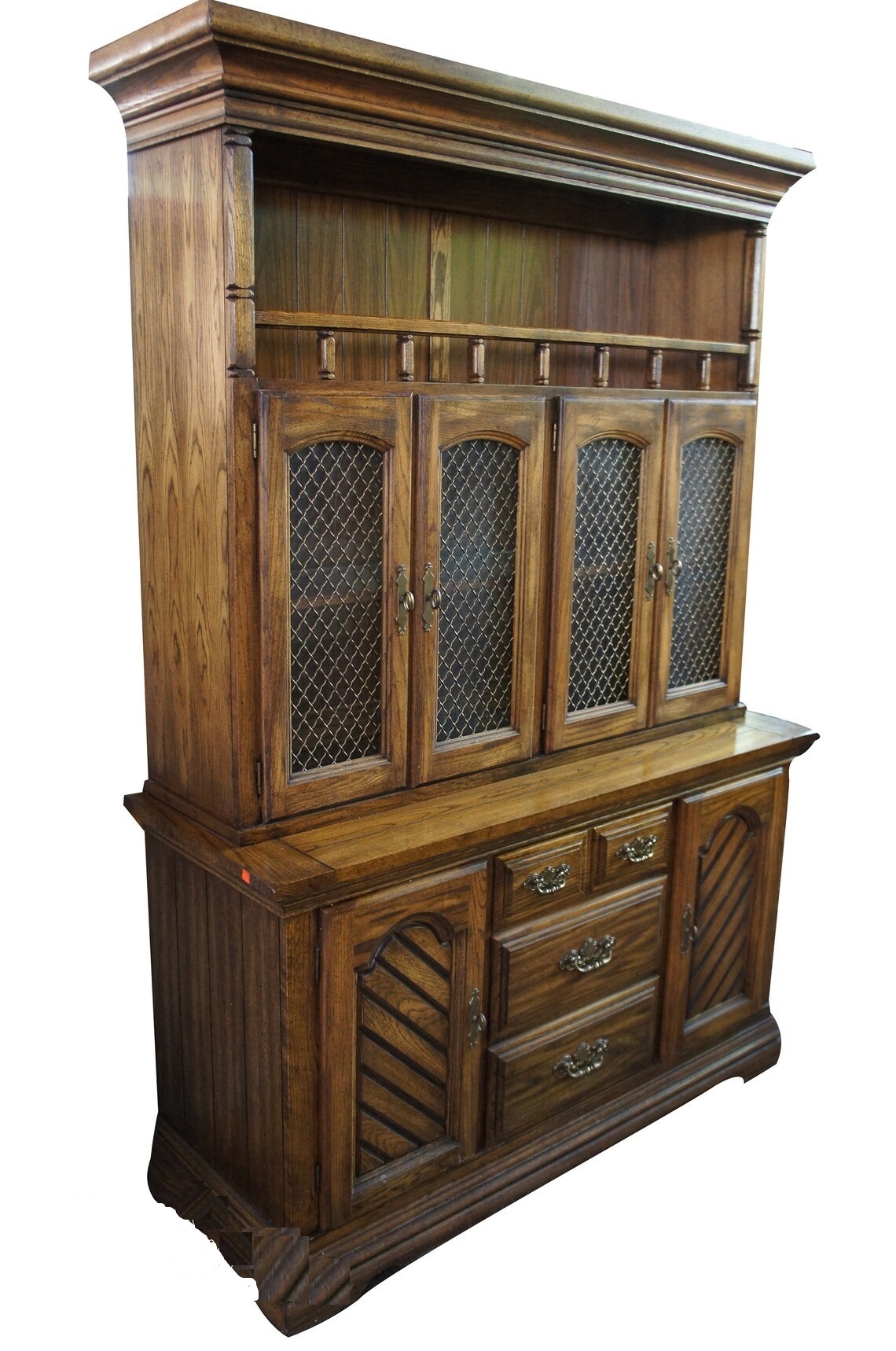 Used China Cabinet With Lattice Doors