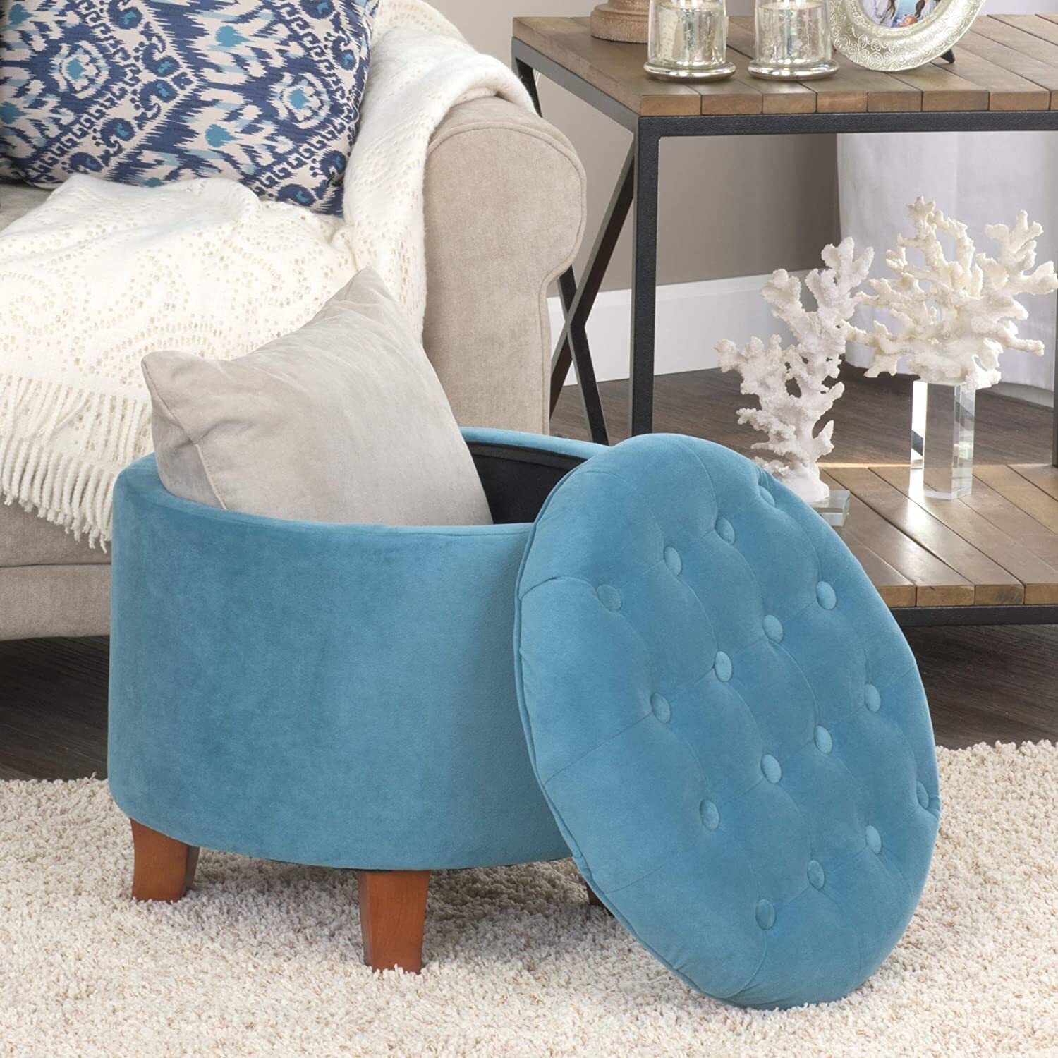 Vanity Stool with Storage