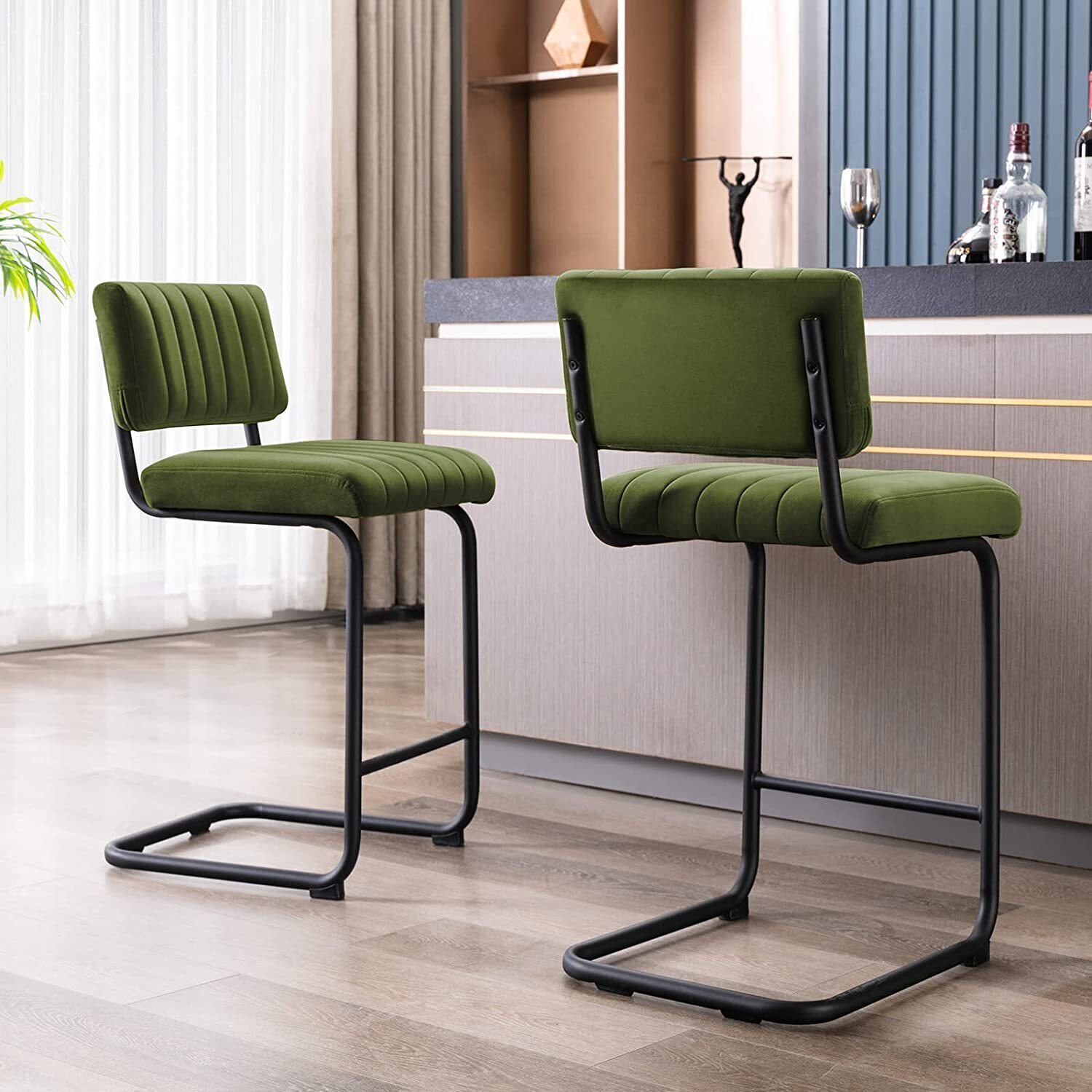 Velvet Replacement Bar Stool Seat With Back