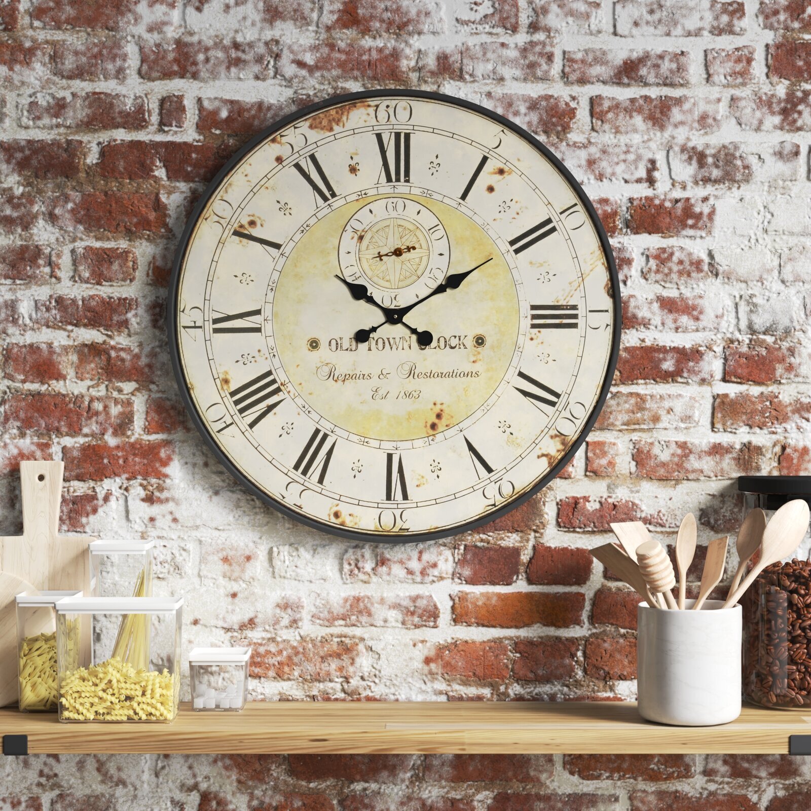 Vintage French large wall clock