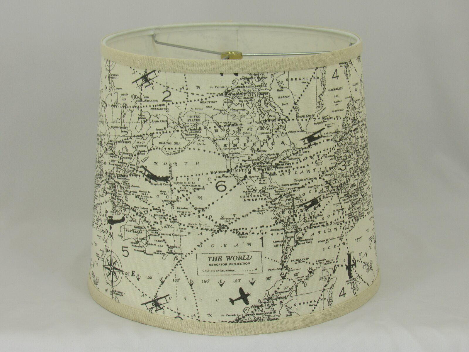 Vintage Map Lamp Shade