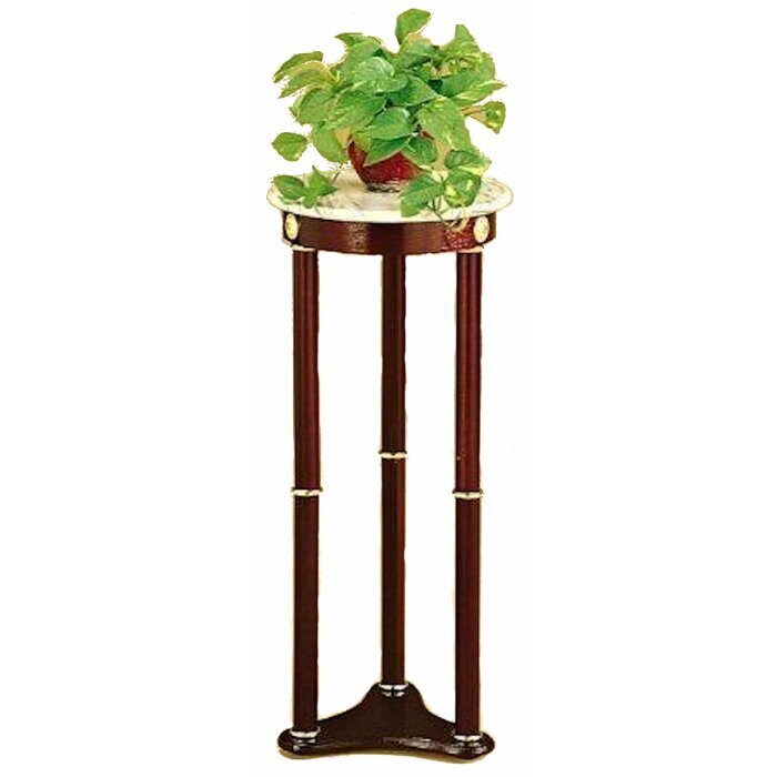 Vintage Round Pedestal With Marble Finish 