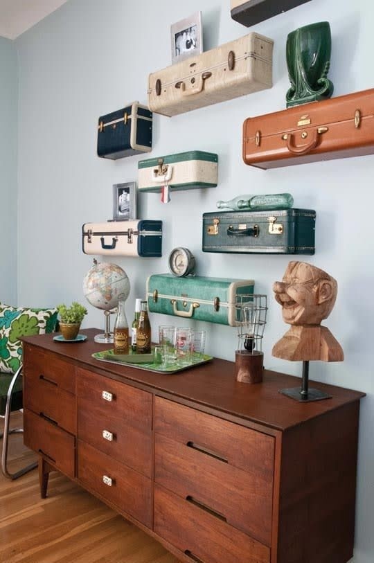 Vintage Suitcase Shelves