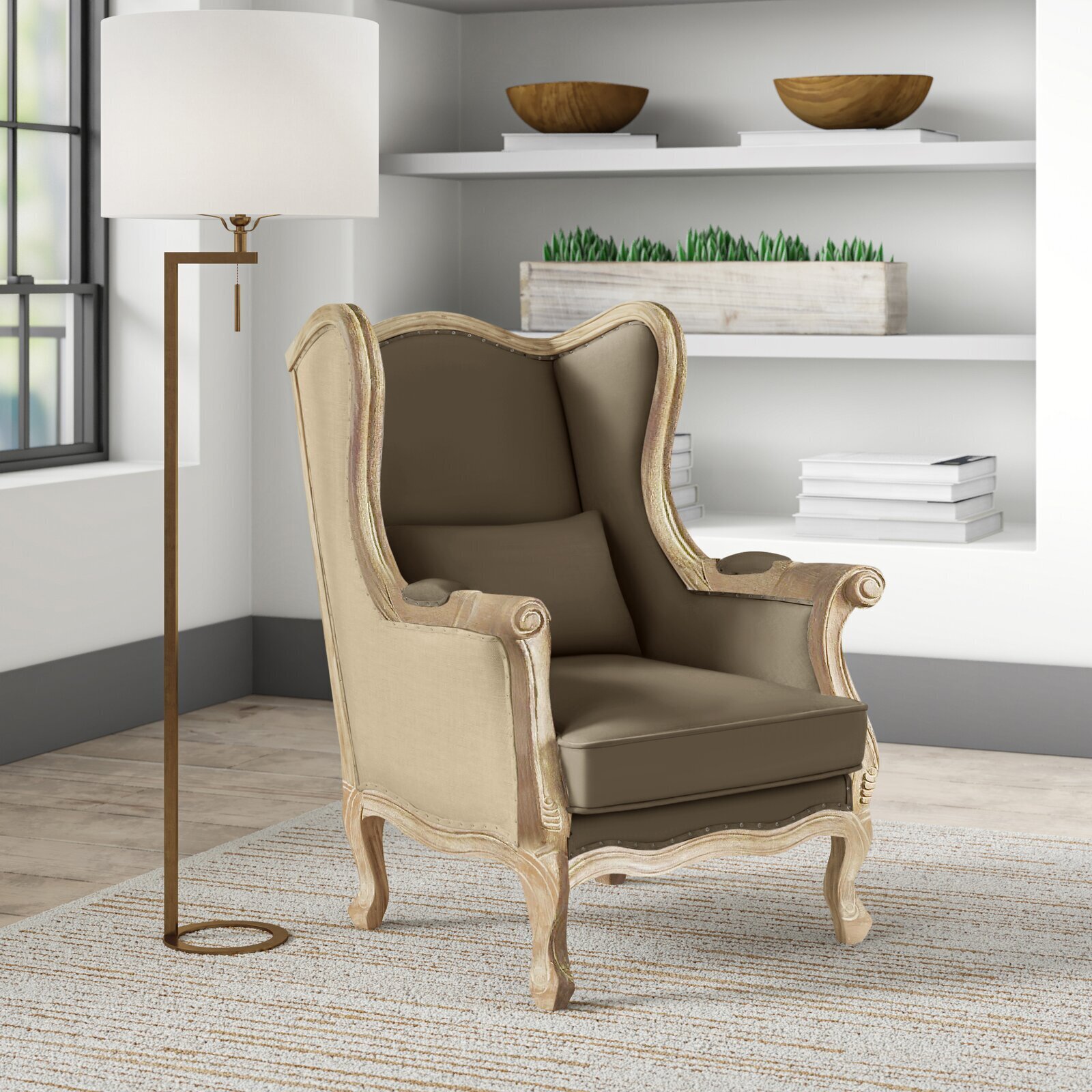 Vintage Wingback Armchair