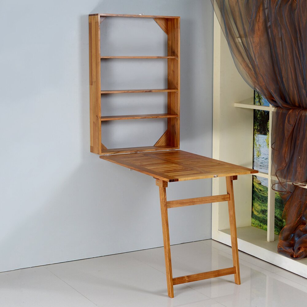Wall Mount Teak Office Table