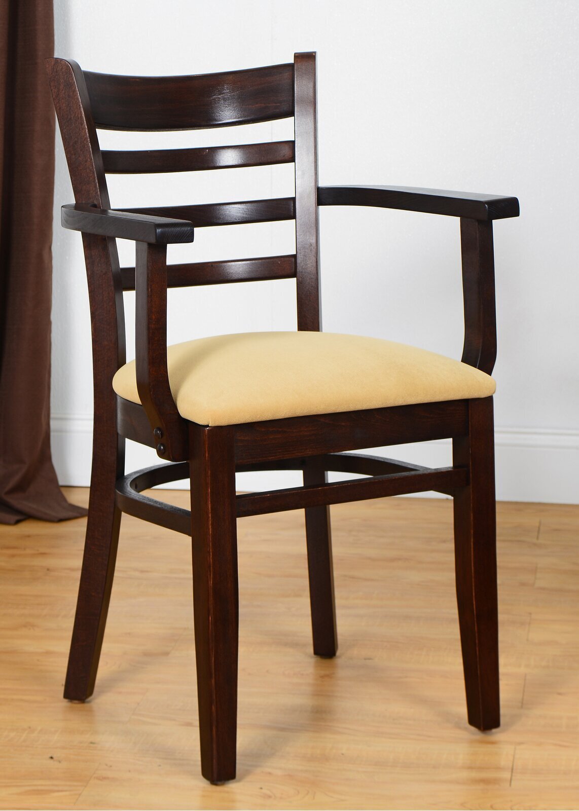 Walnut farmhouse captains chair 