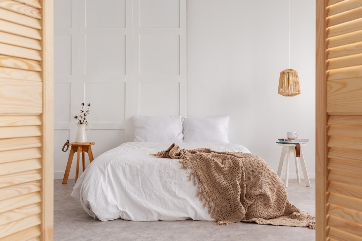 White bedroom interior