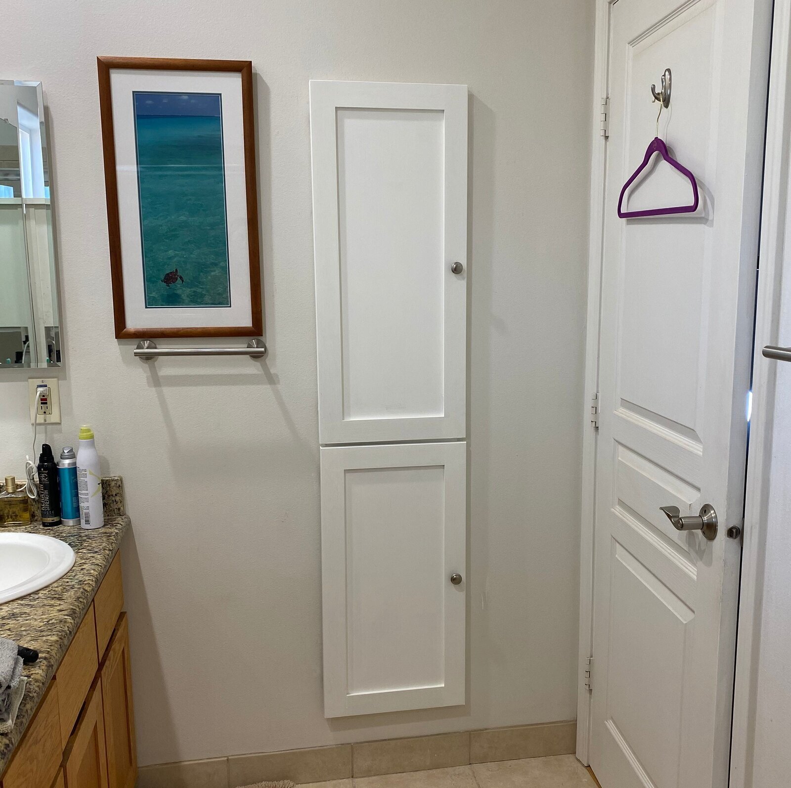 White Narrow Recessed Medicine Cabinet