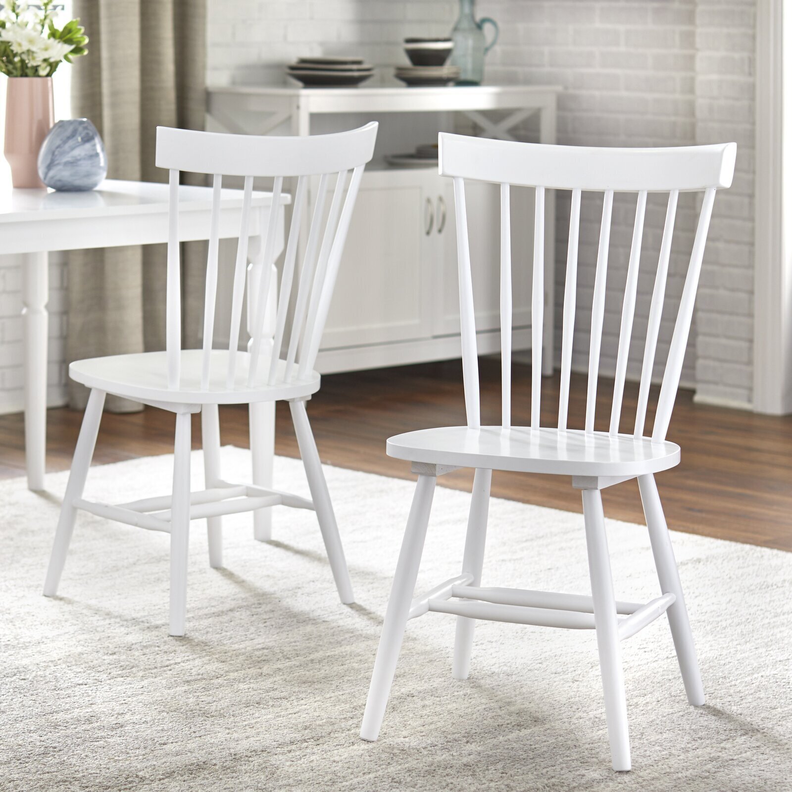 White Windsor Dining Room Set