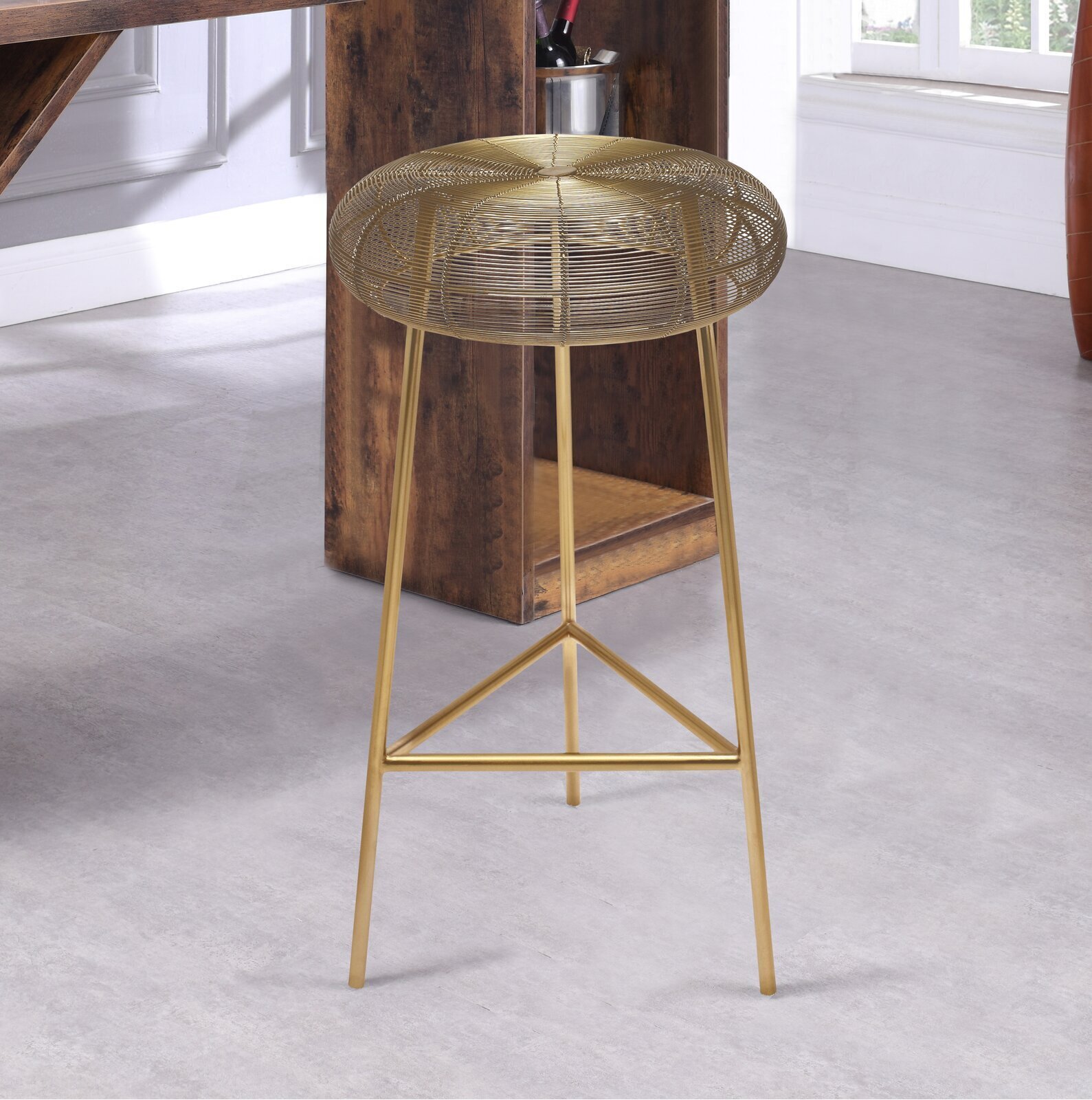 Wire Seat Counter Bar Stool