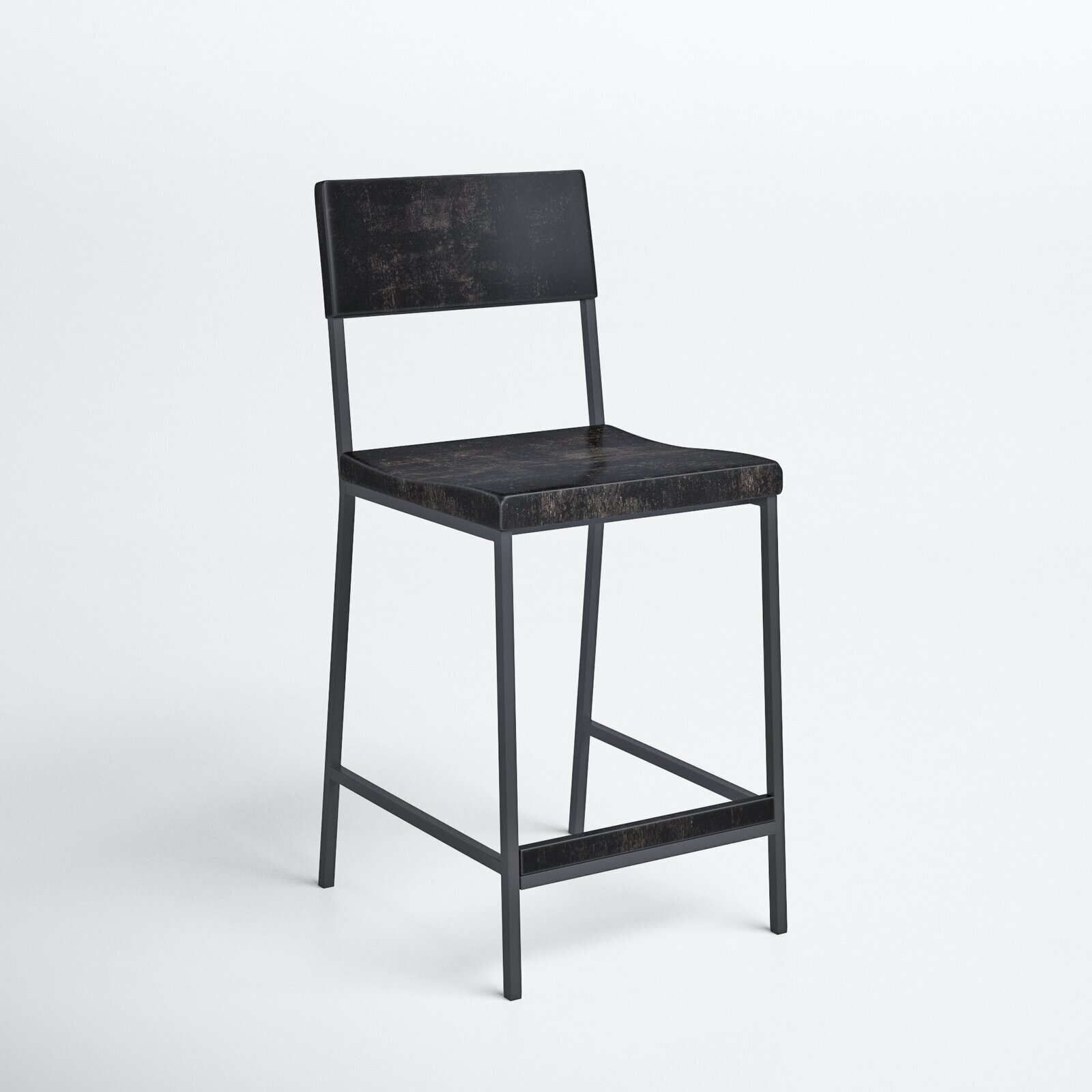 Wood and Metal Farm House Bar Stool with Backs