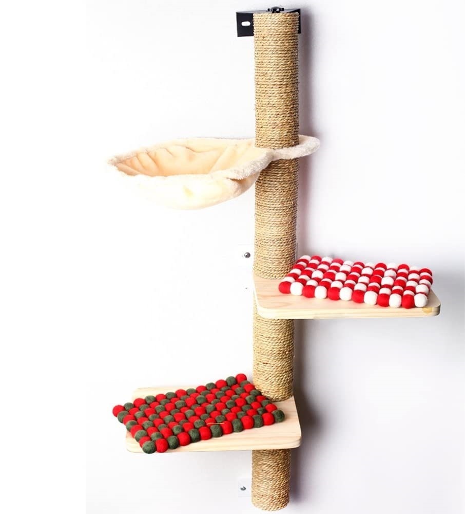 Wood Cat Tree with Hammock