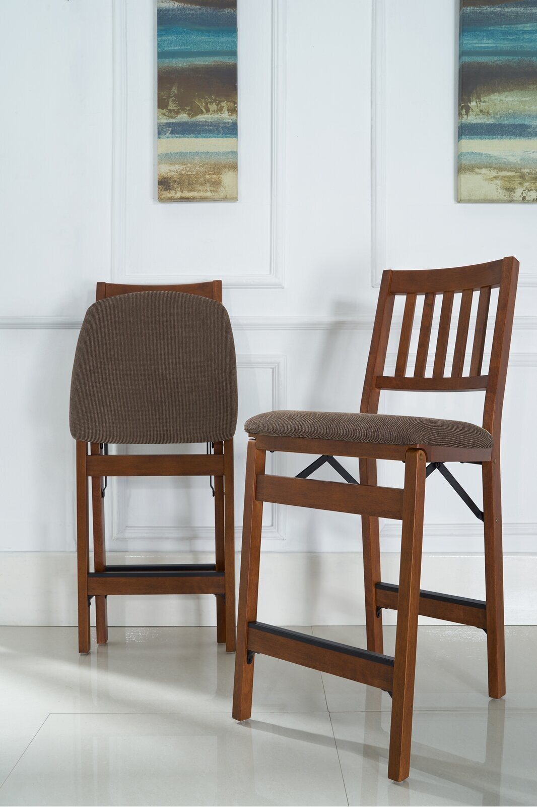 Wooden Bar Stool With Back