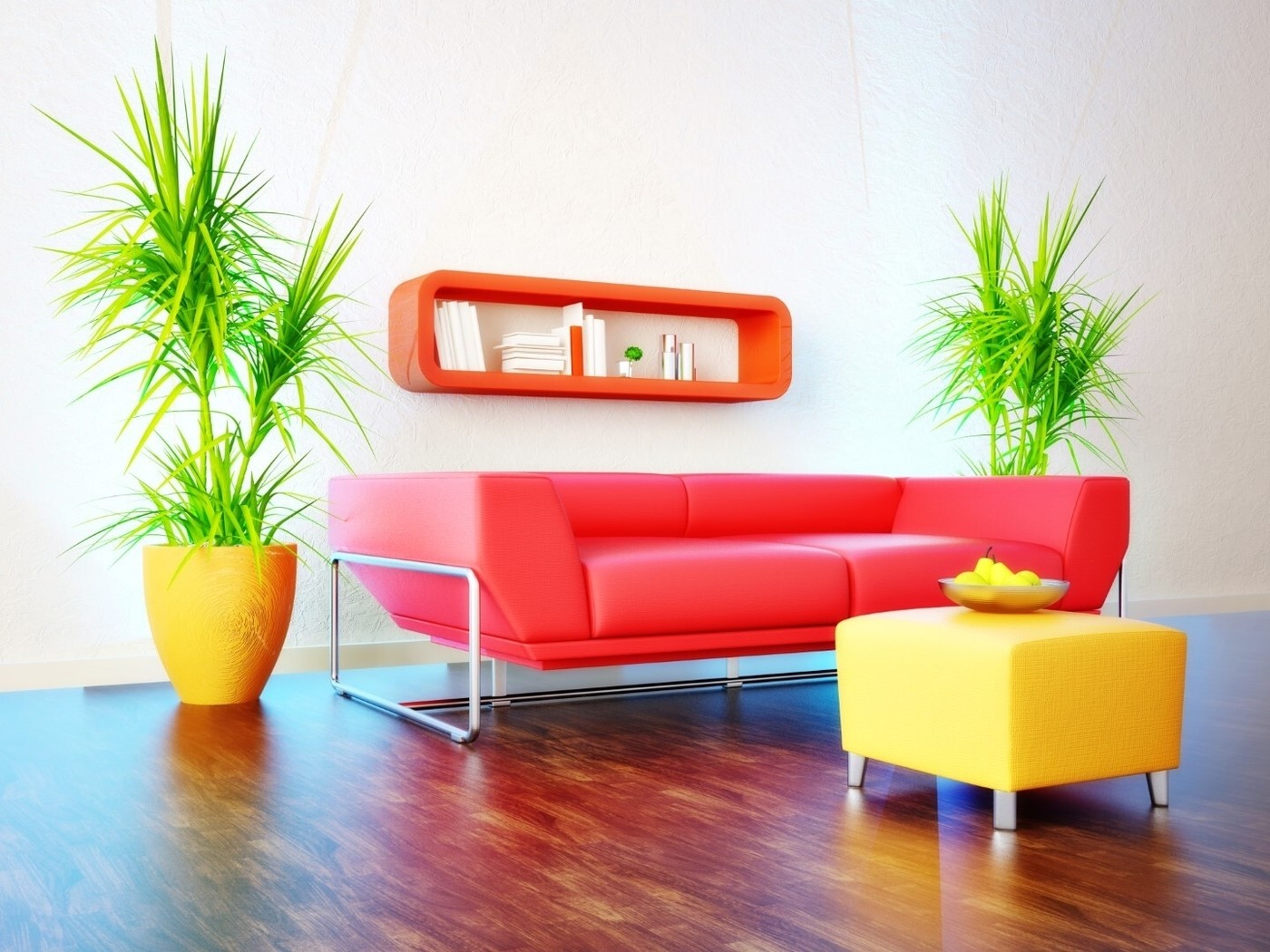 Yellow and Red room 