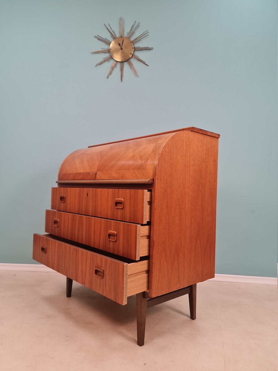 Authentic Mid century Roll Top Desk