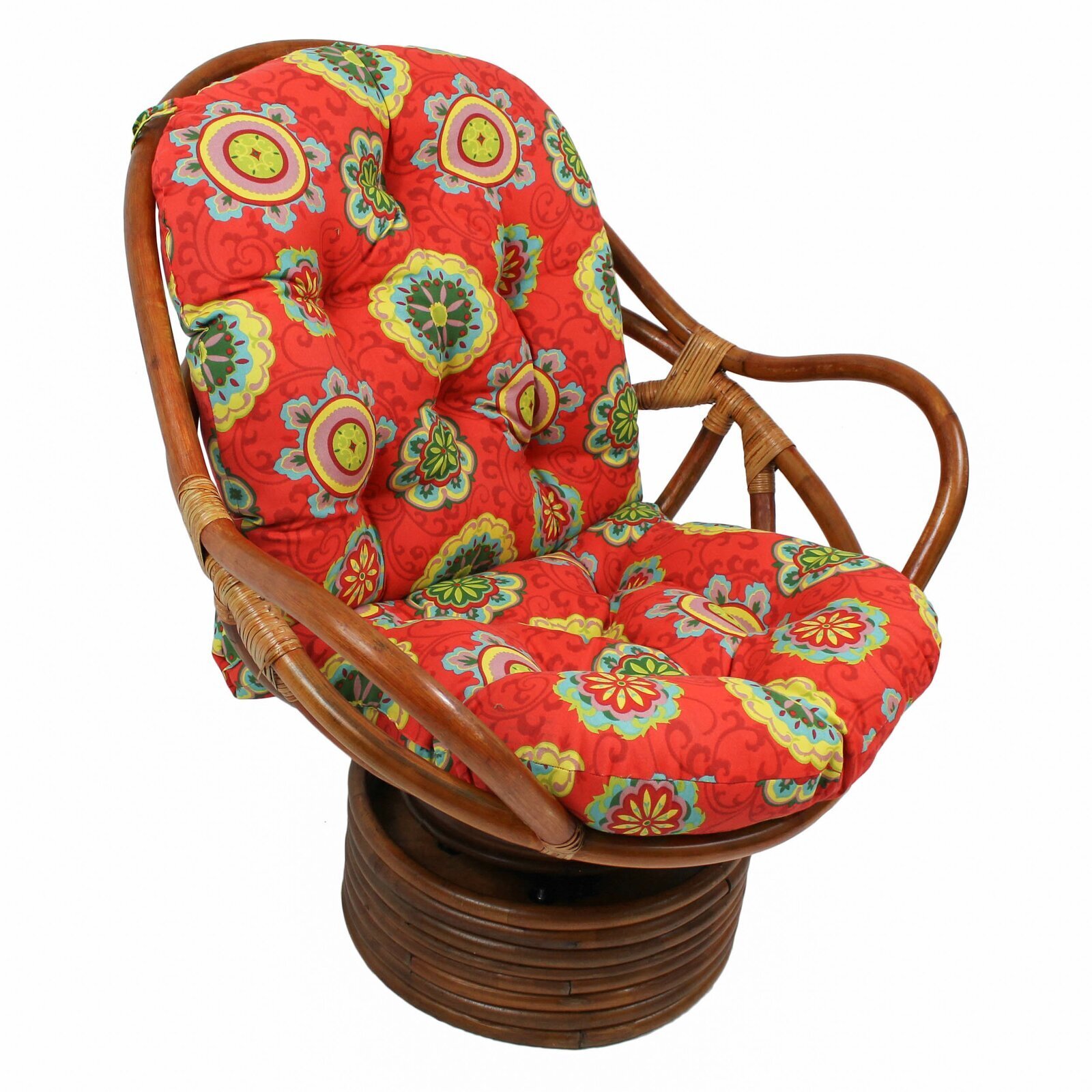 Bold Rattan Swivel Chair Cushion 