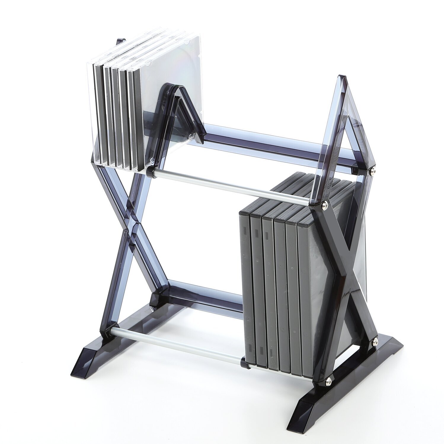 Compact CD Storage With Two Tiers