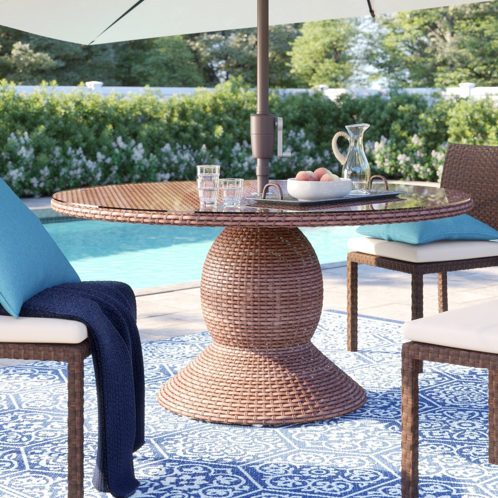 Curved Large Outdoor Dining Table