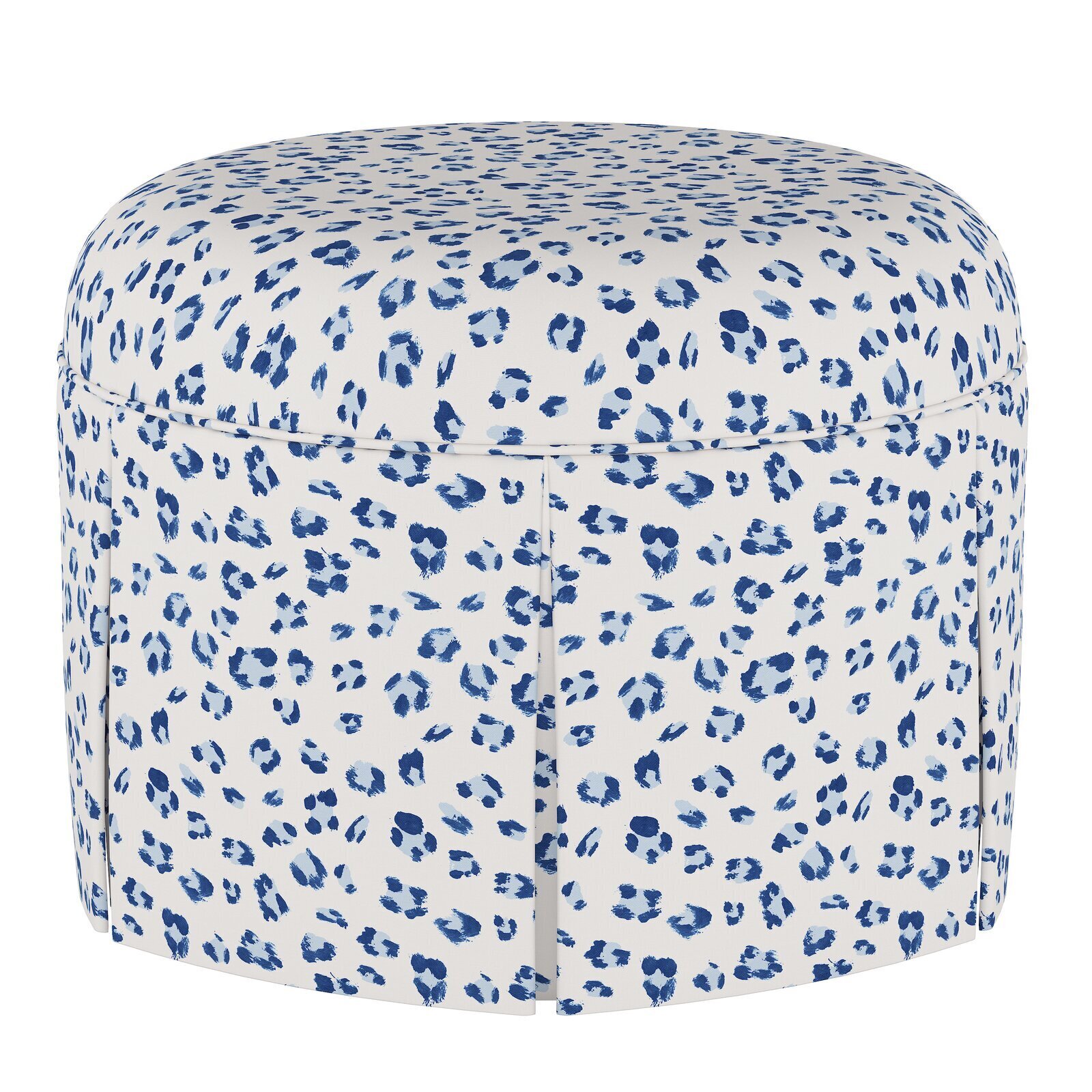 Dainty Animal Print Round Ottoman