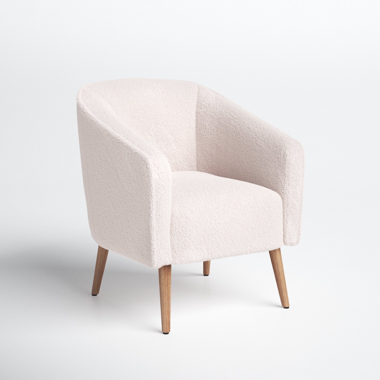 Fleecy, Cosy Barrel Cream Chair 
