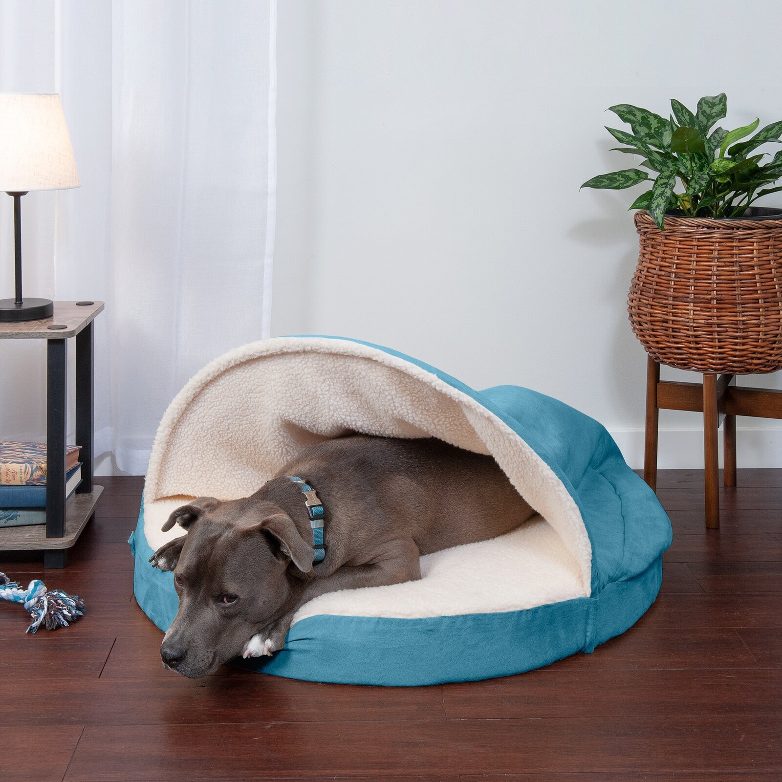 Hooded Large Dog Bed 