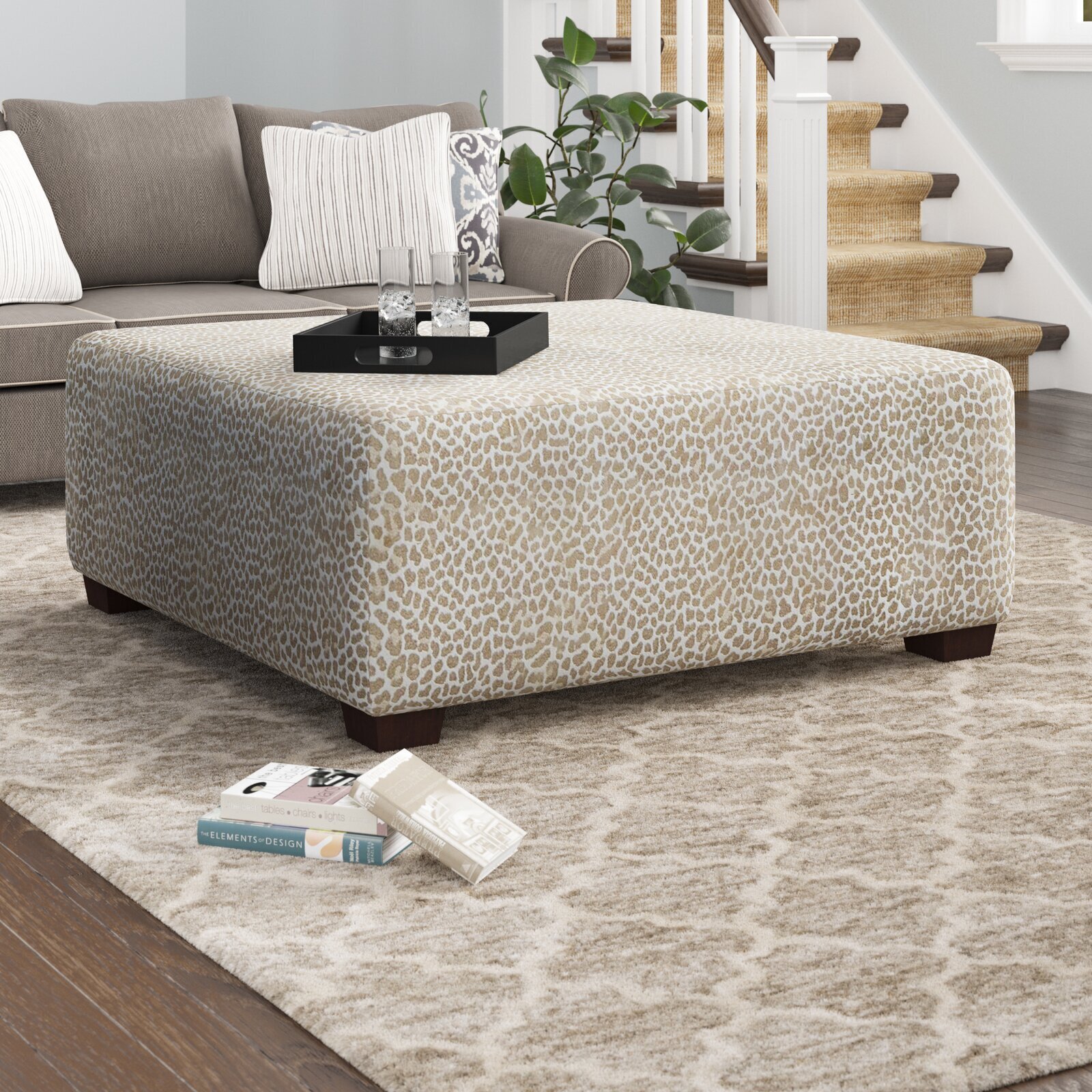 Leopard Print Ottoman Coffee Table