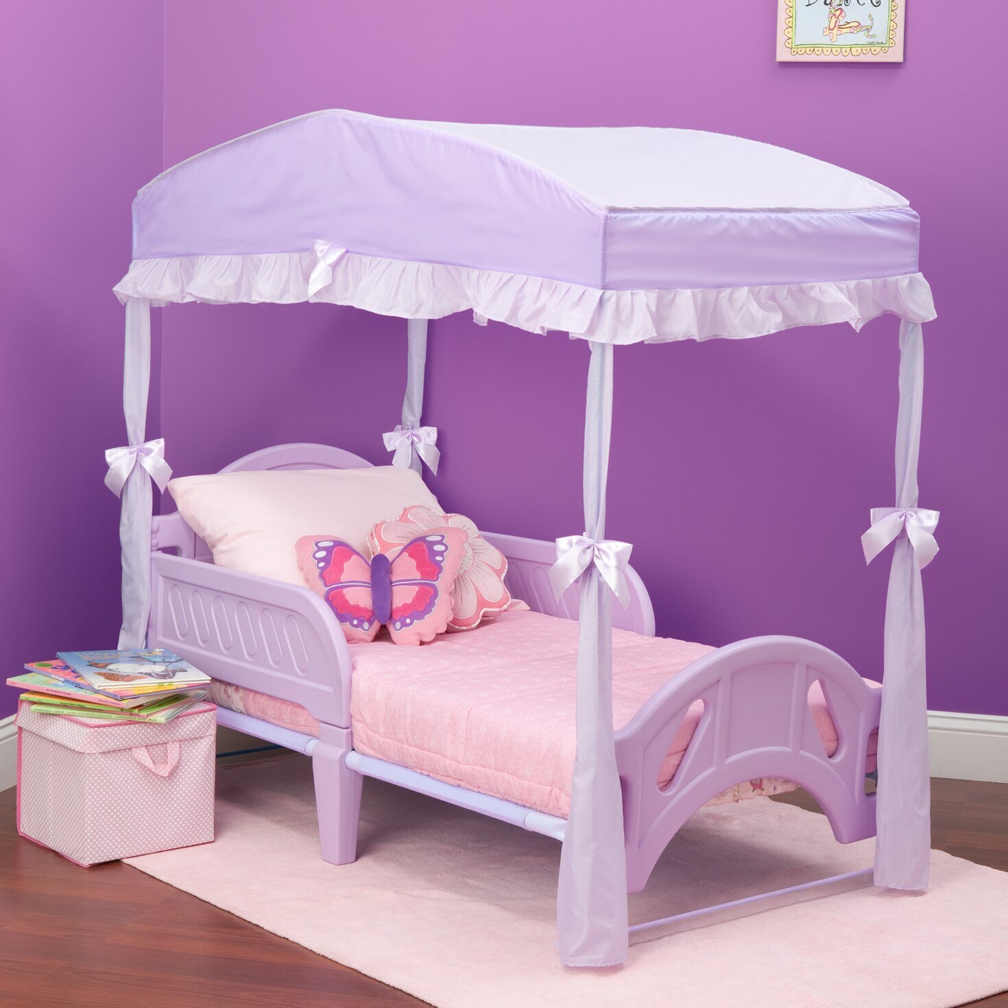 Purple Toddler Bed With Canopy