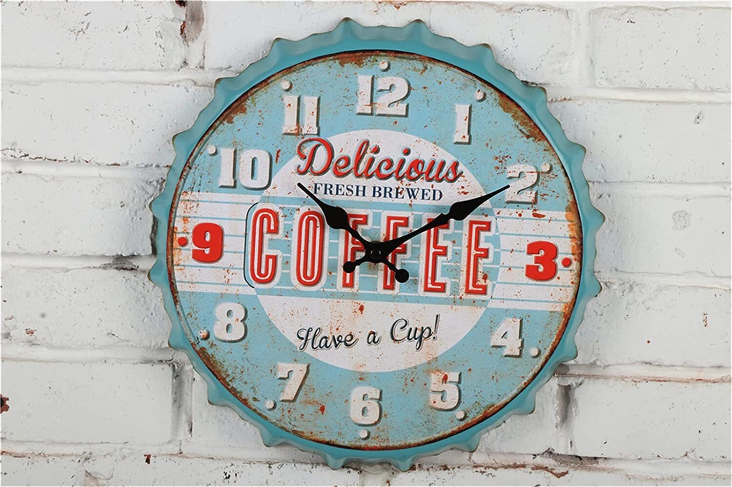 Retro Bottle Cap Wall Clock 