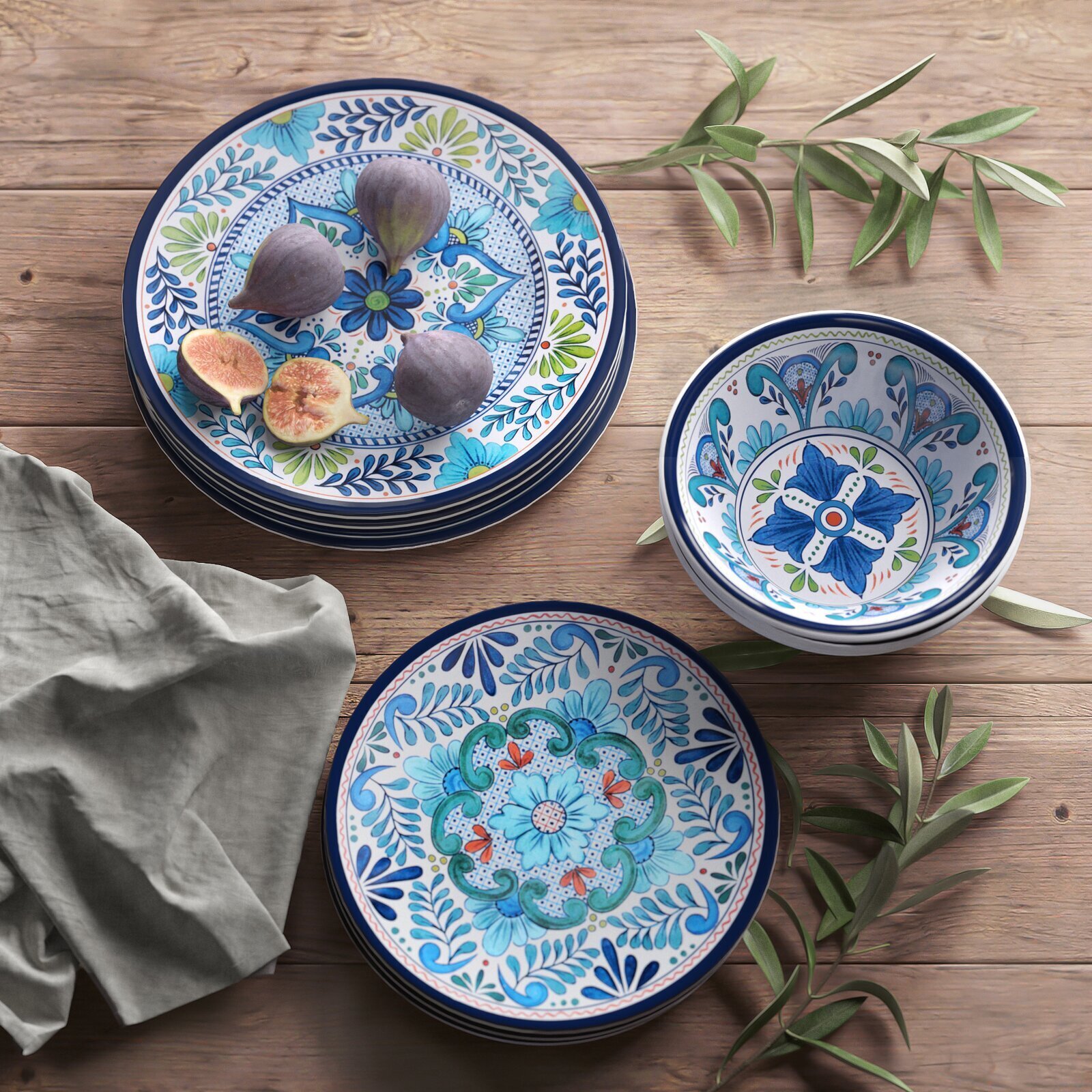 Round Melamine Dinnerware