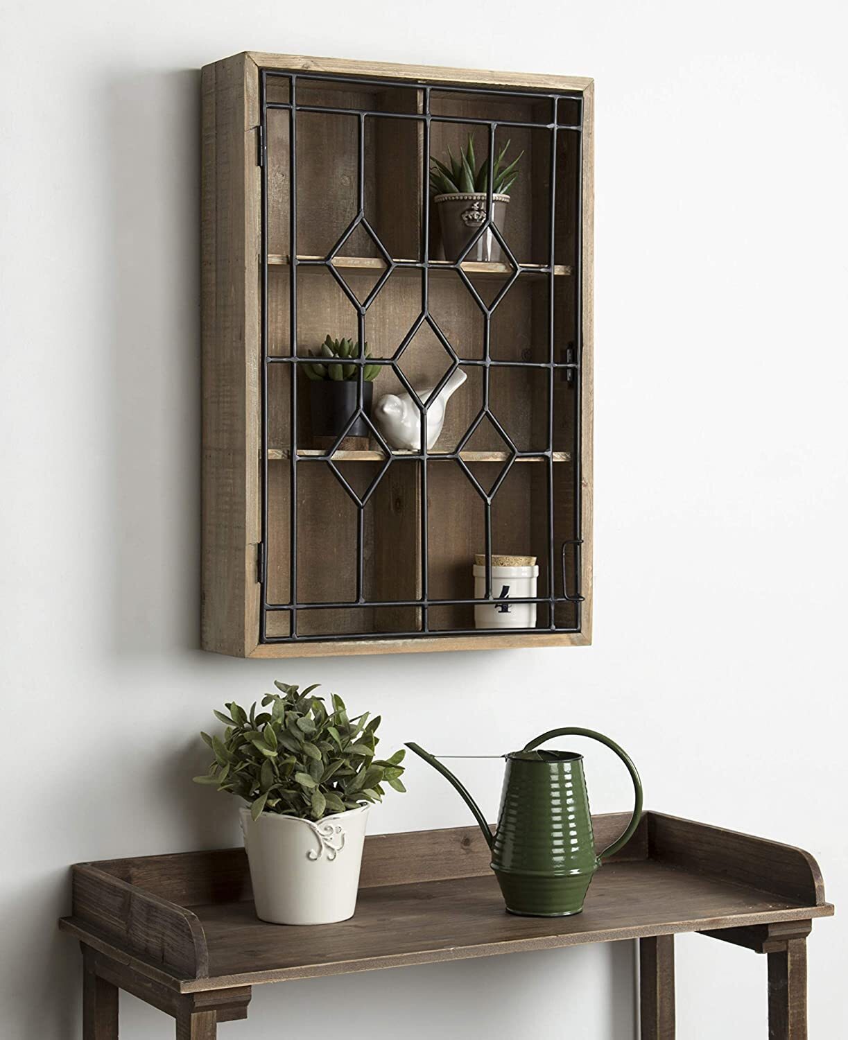 Rustic Wall Curio Cabinet 