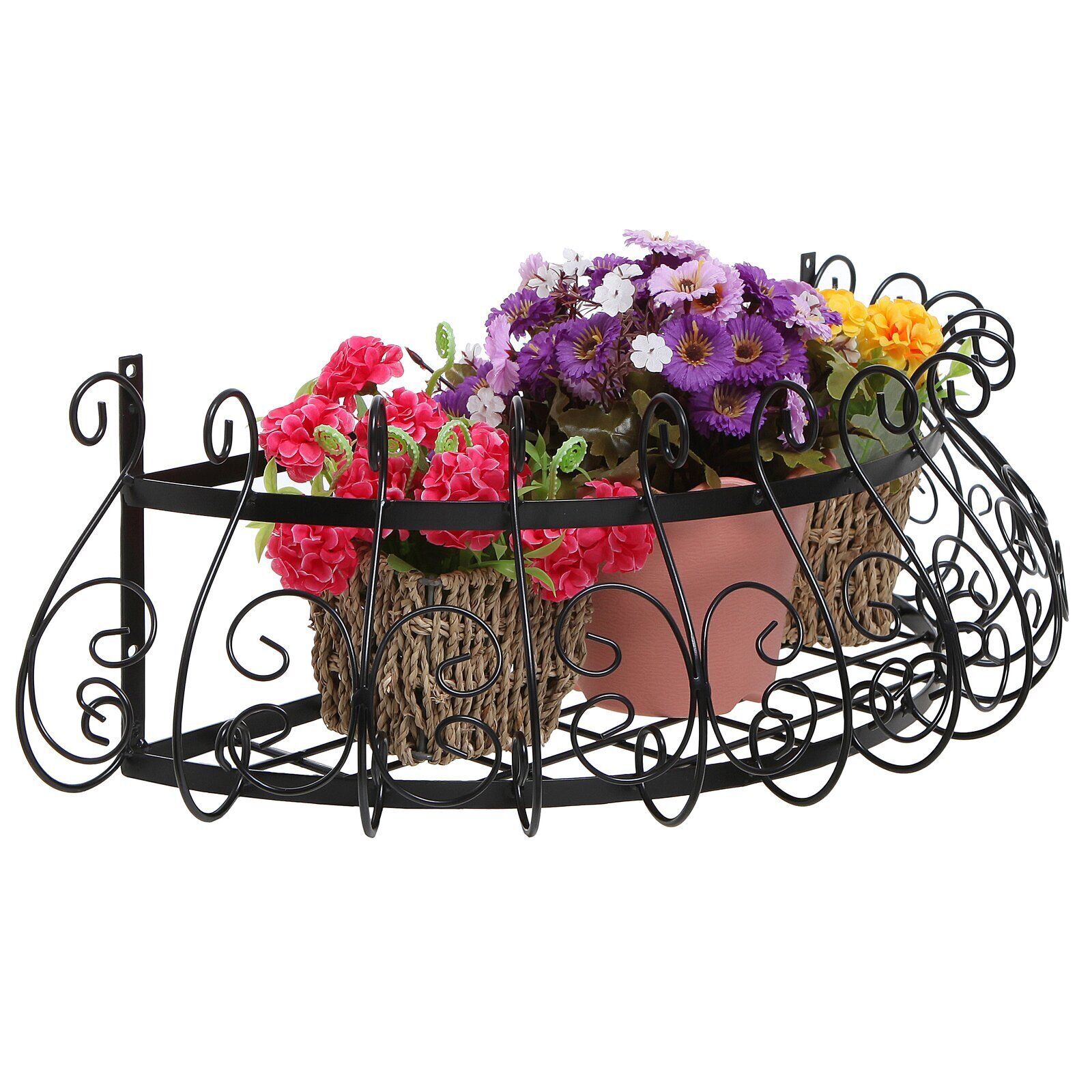Scrollwork Wrought Iron Window Box