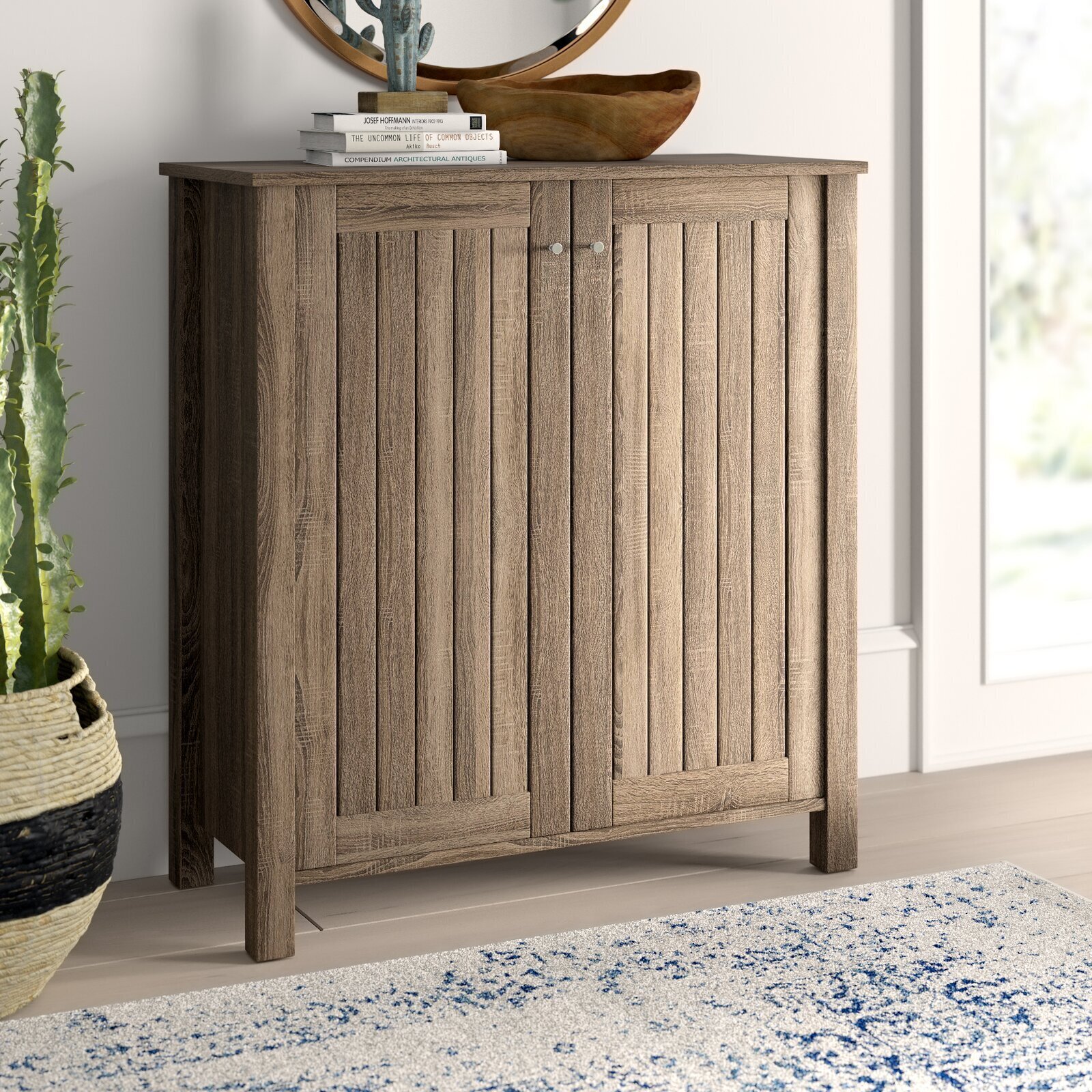 Shoe Cabinet with Weathered Look