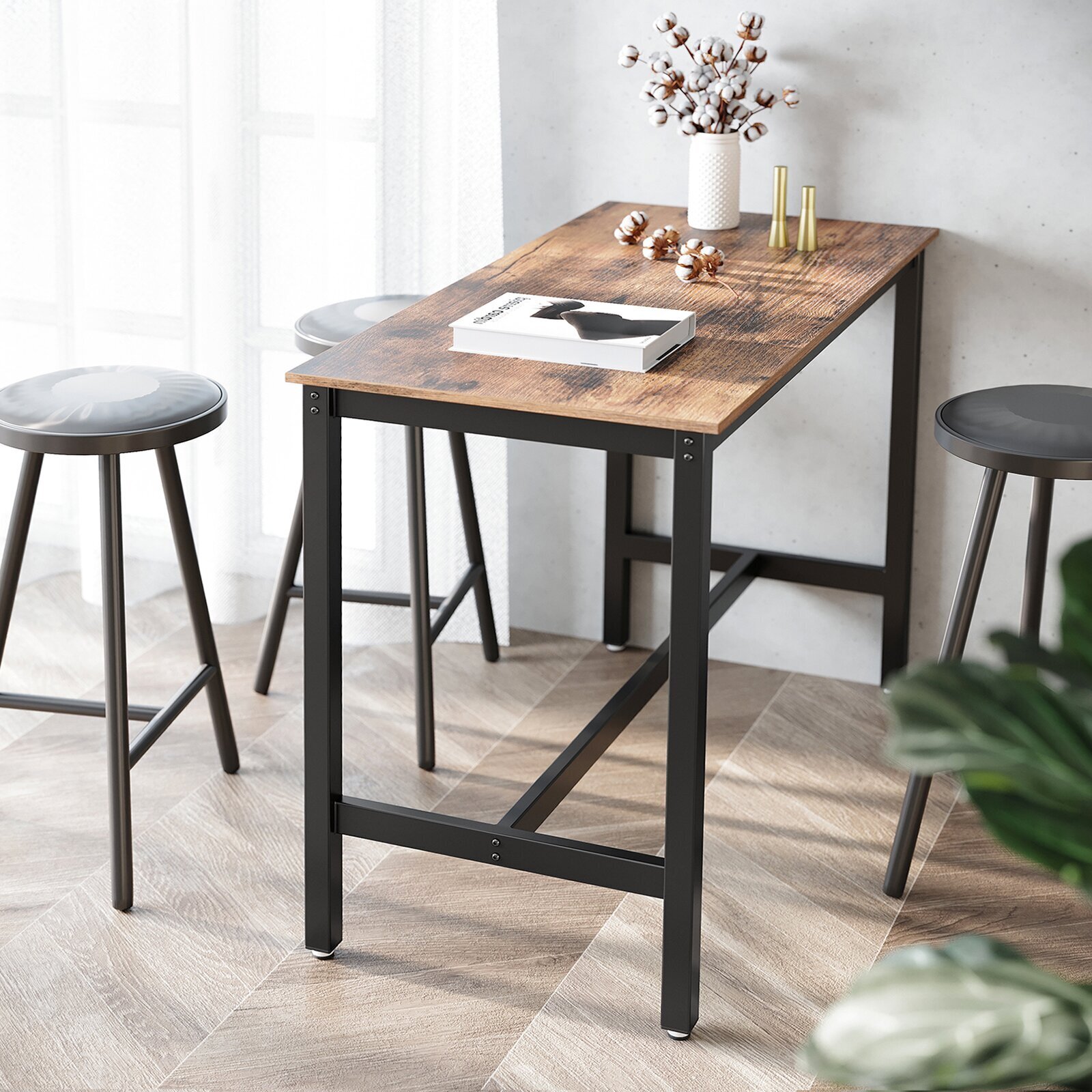 Simple Metal Framed Bar Table 