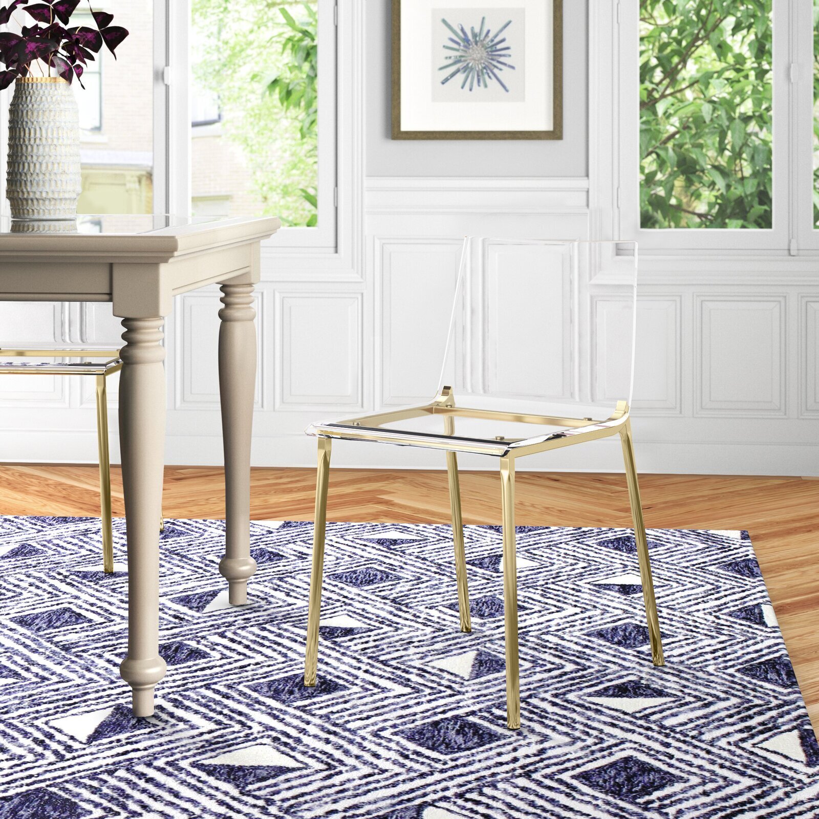 Sleek Lucite Dining Chairs 