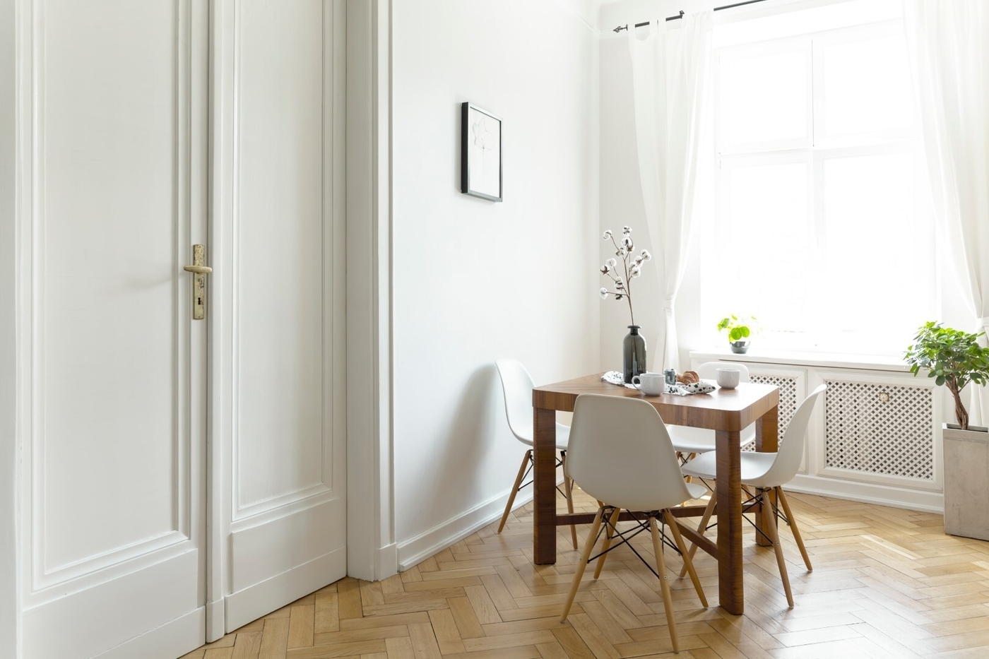 Small wooden dining table