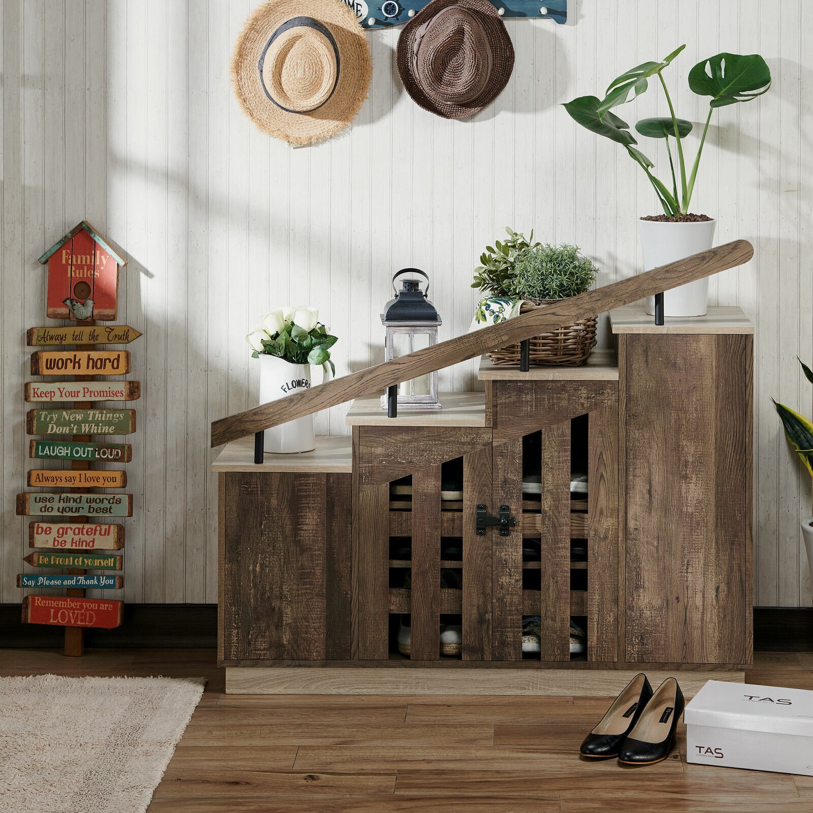 Stair Style Shoe Cabinet