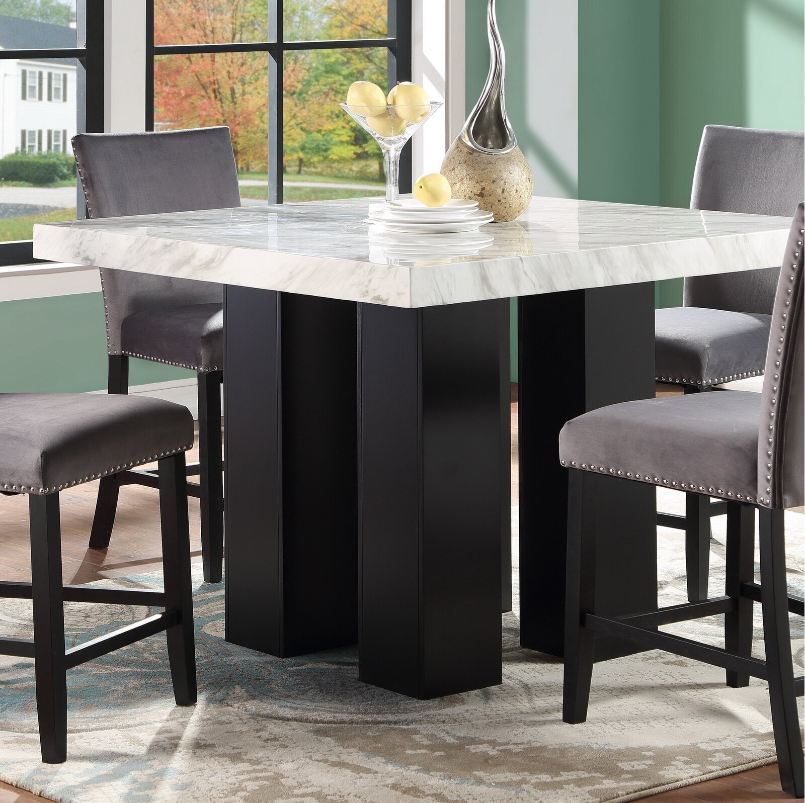 Table with Faux Marble Top