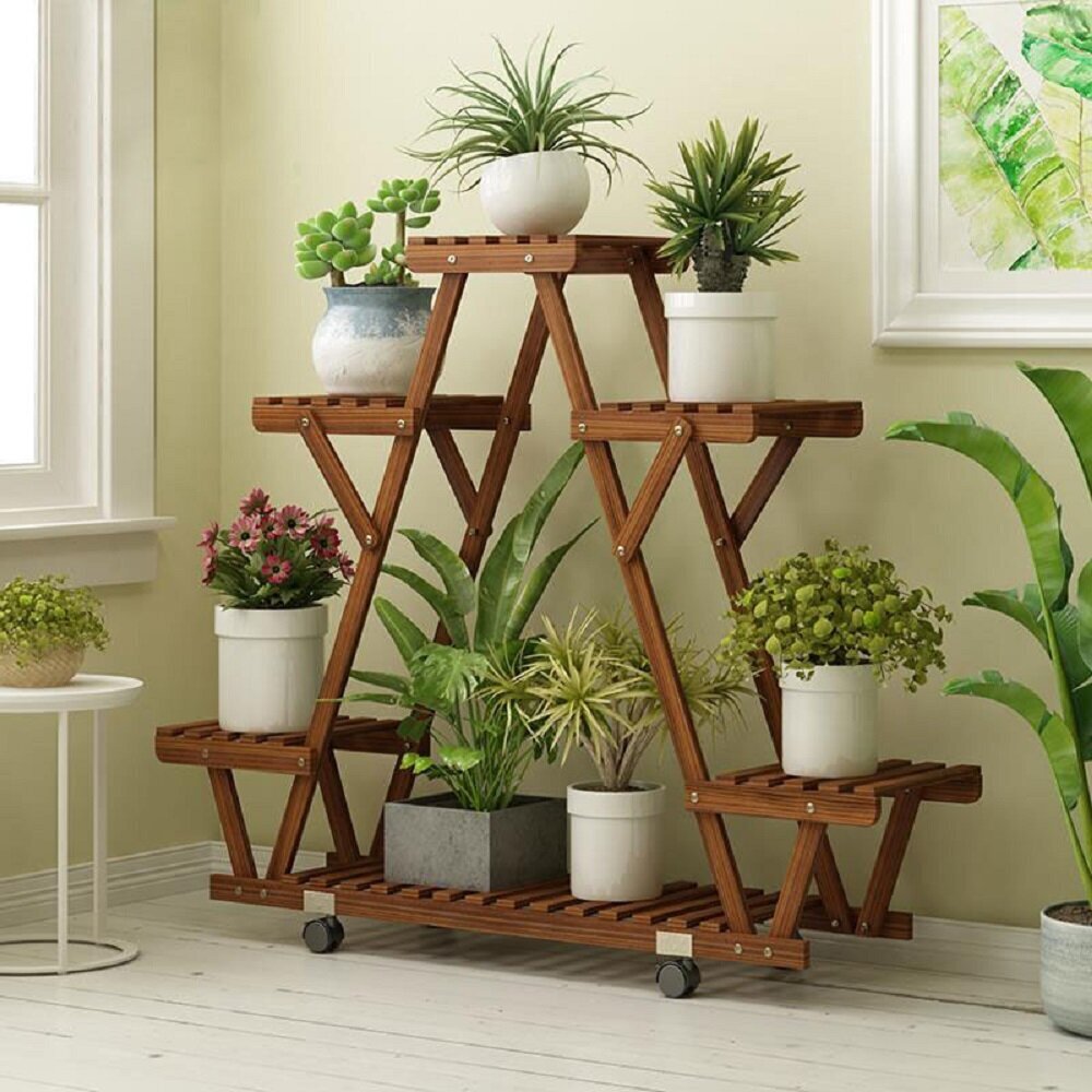 Triangular Multi Tiered Plant Stand 
