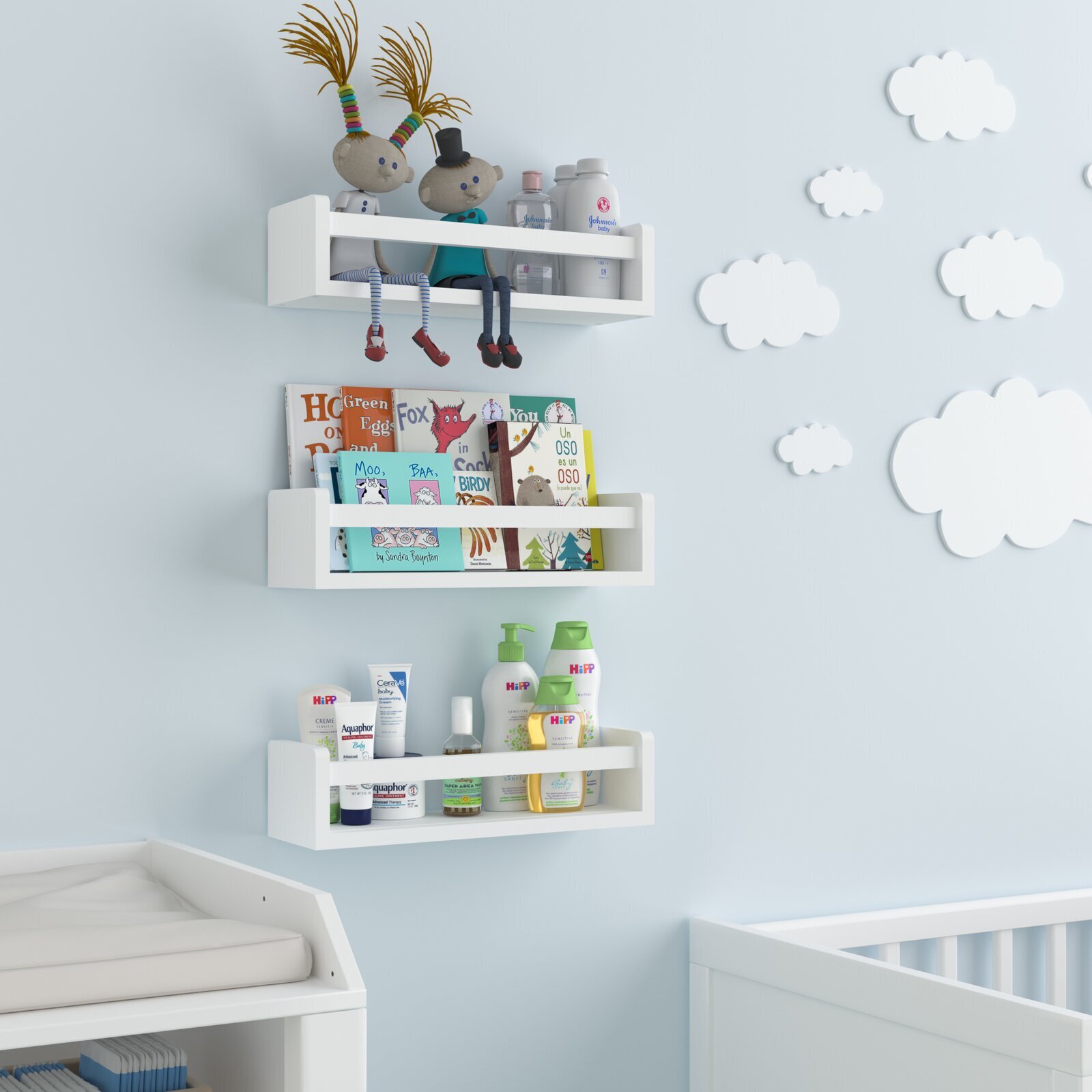 Wall Mounted Kids' Bookshelf