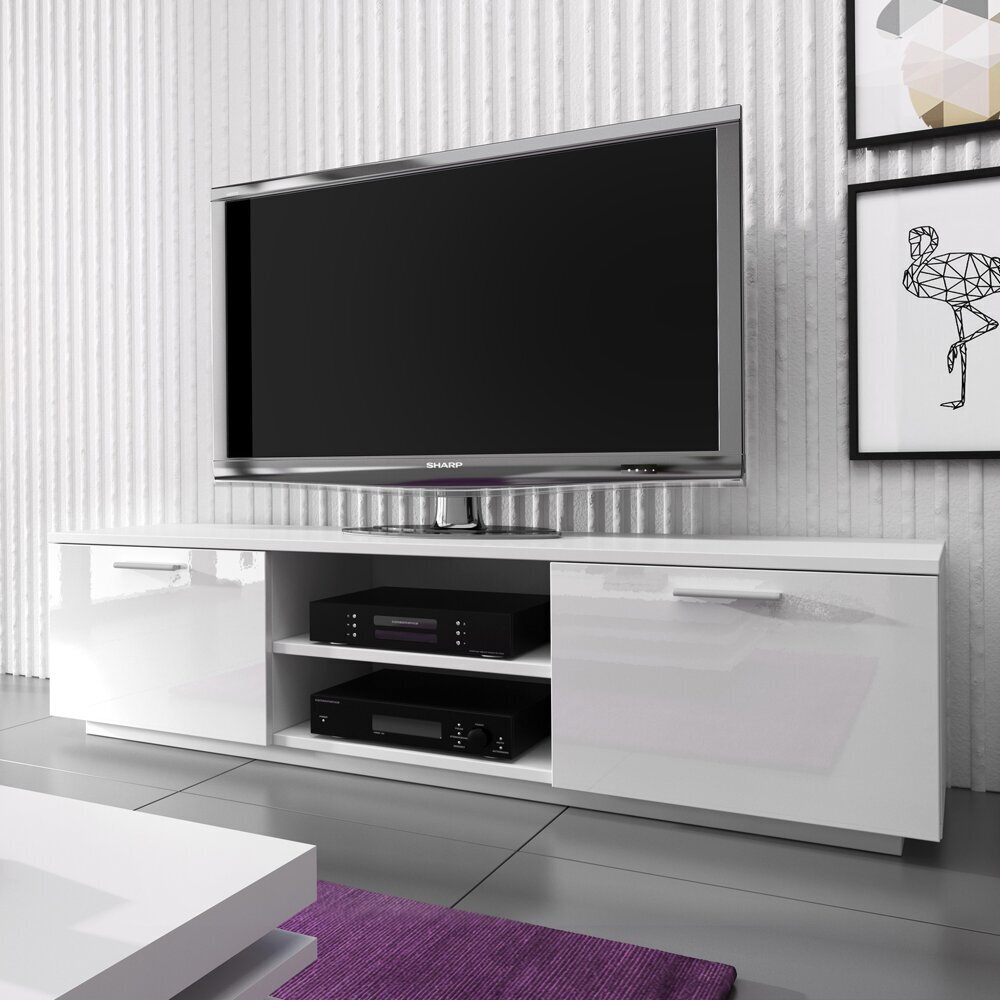 White Glossy Luxury Entertainment Center 