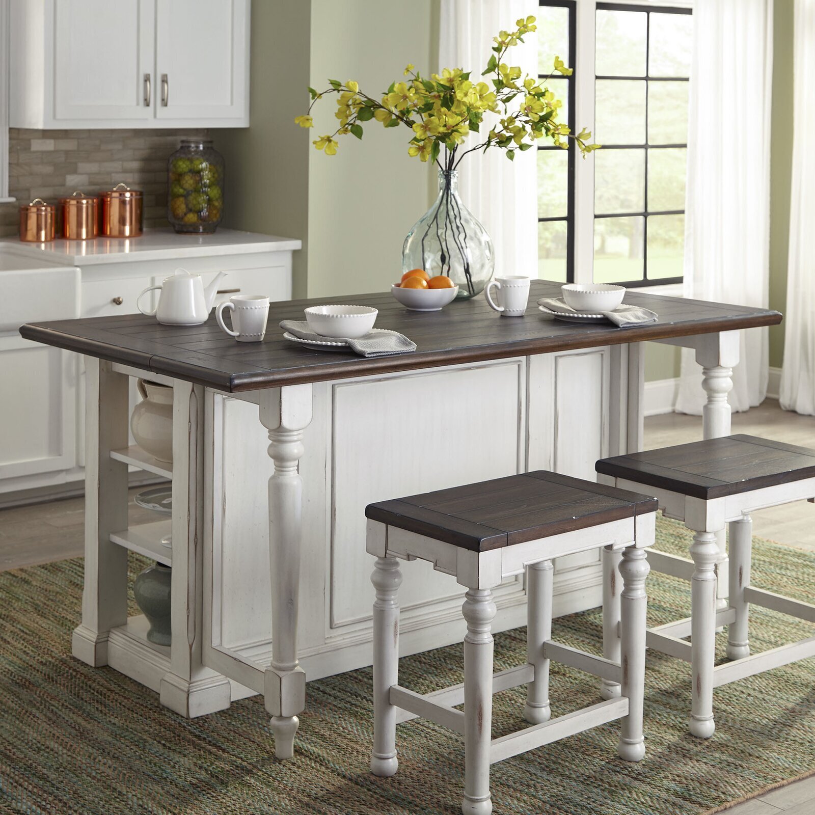 Wide Drop Leaf Kitchen Island