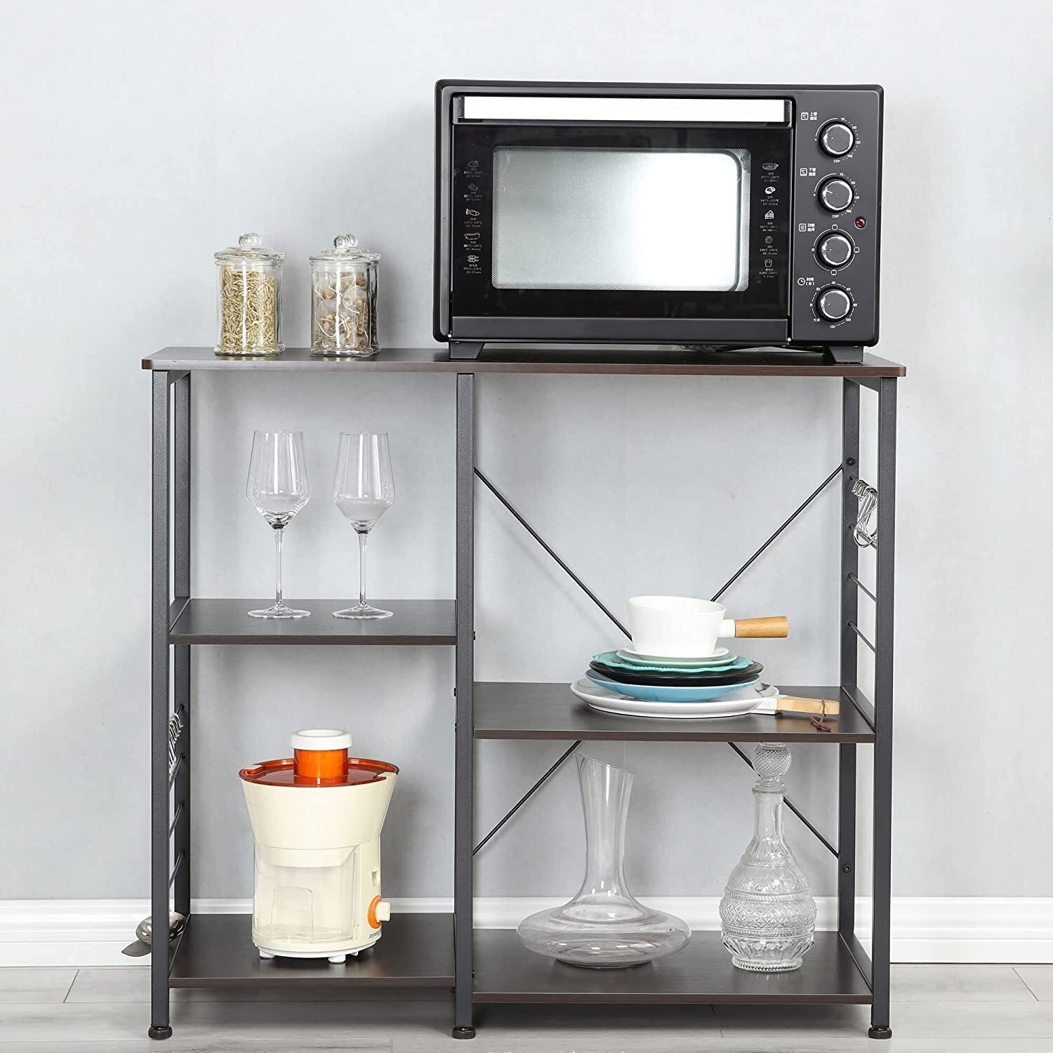 Black Industrial Bakers Rack