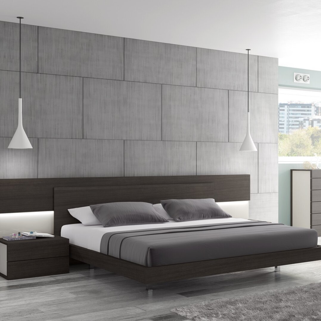 Contemporary Solid Wood Worth Platform Bed